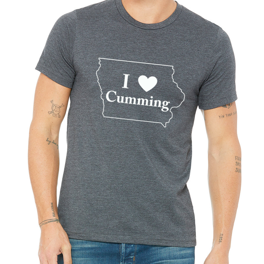 I "Heart" Cumming Iowa Unisex Heather Short Sleeve T-Shirt