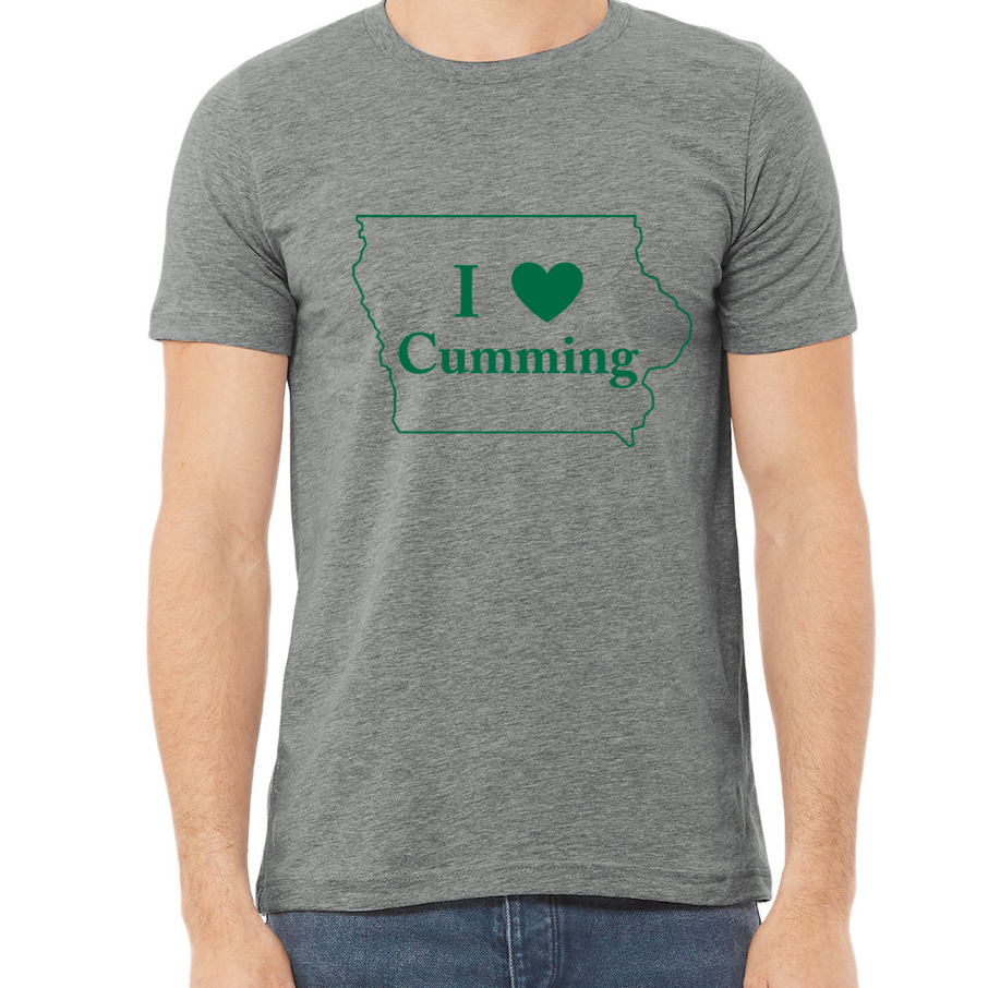 I "Heart" Cumming Iowa Unisex Heather Short Sleeve T-Shirt