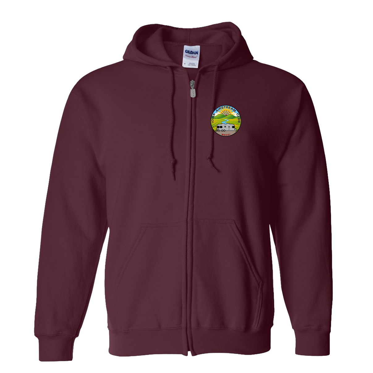 "IOWA AIRSTREAM CLUB" Gildan Unisex Heavy Blend™ Full-Zip Hooded Sweatshirt - 18600