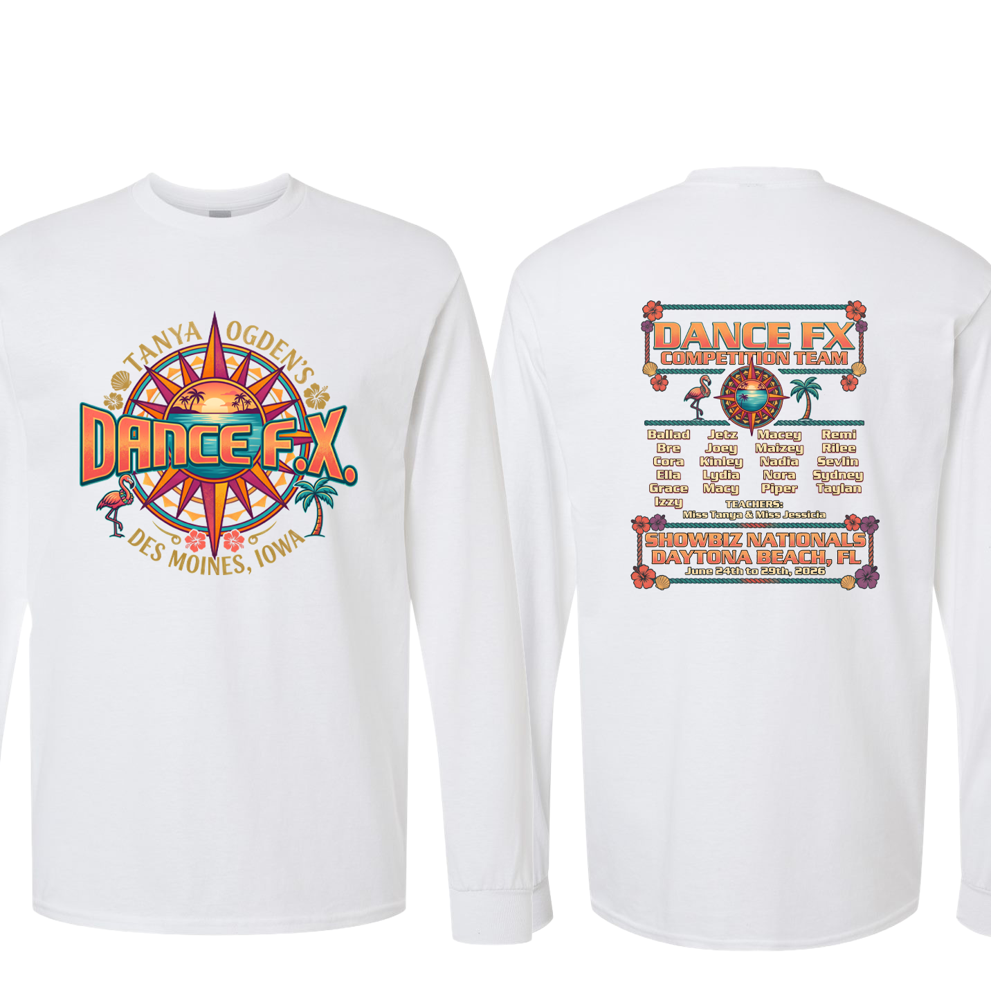 TANYA OGDEN "DANCE FX COMPETITION TEAM NATIONALS 2026" Gildan Unisex Heavy Cotton™ Youth & Adult Long Sleeve T-Shirt - 5400