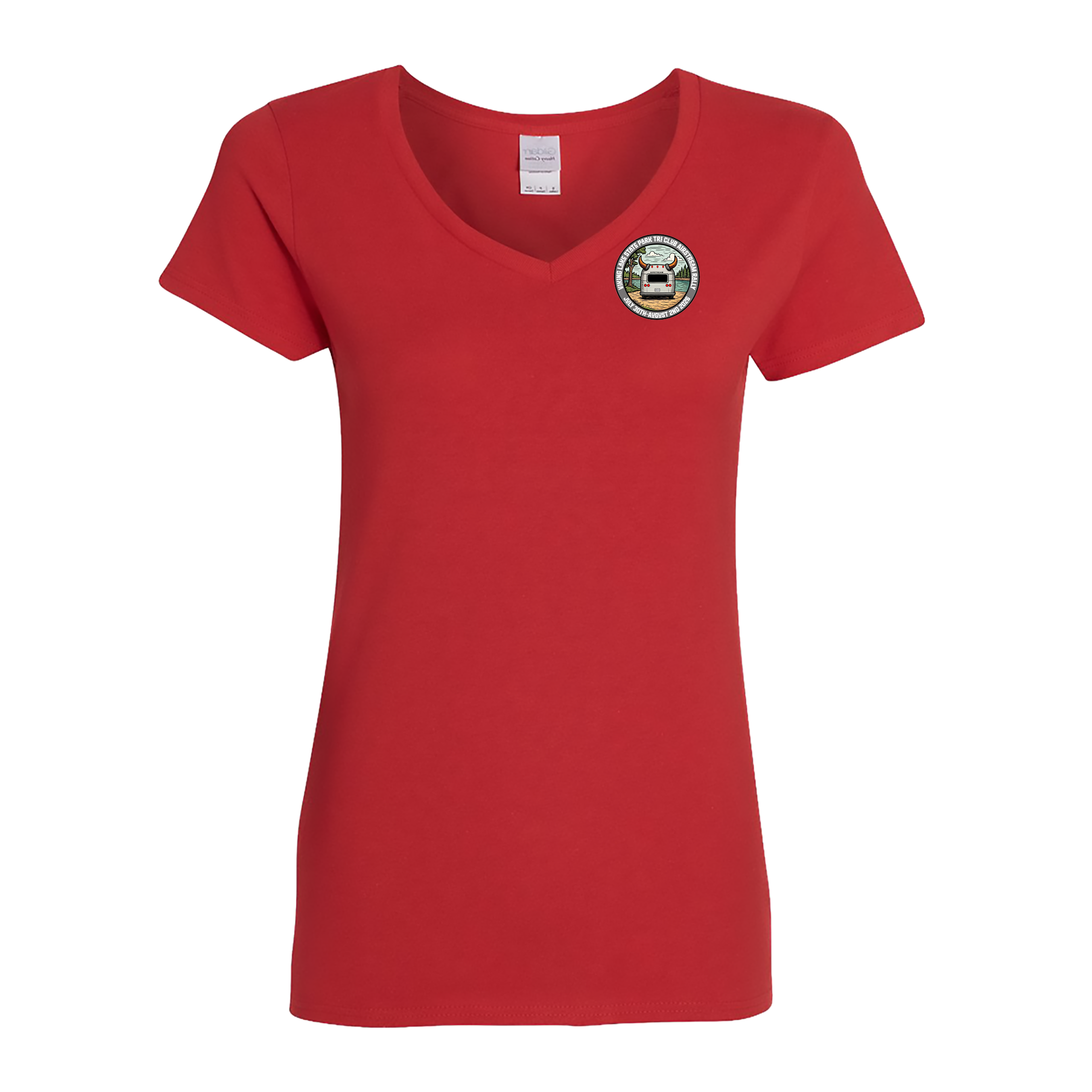 "TRI CLUB AIRSTREAM RALLY" Gildan Women's Heavy Cotton™ V-Neck T-Shirt - 5V00L