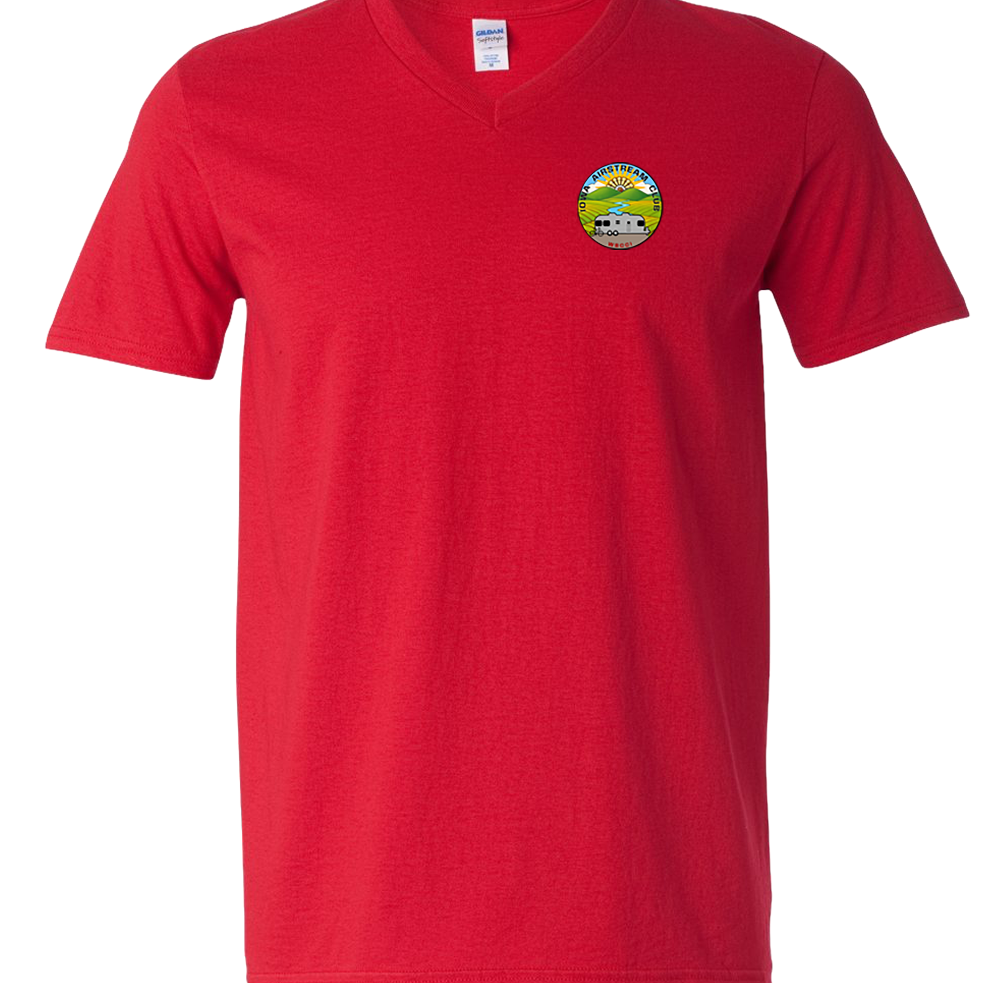 "IOWA AIRSTREAM CLUB" Gildan Unisex Softstyle® V-Neck T-Shirt - 64V00