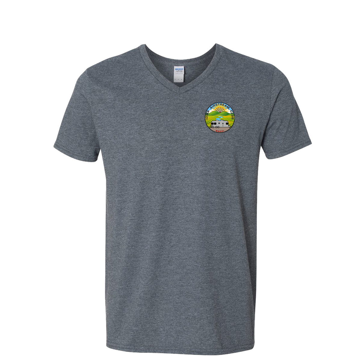 "IOWA AIRSTREAM CLUB" Gildan Unisex Softstyle® V-Neck T-Shirt - 64V00