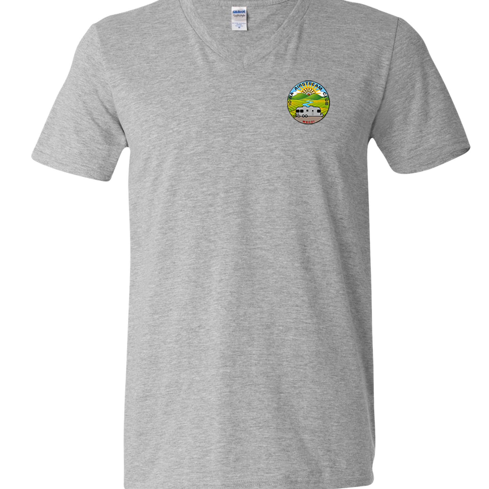 "IOWA AIRSTREAM CLUB" Gildan Unisex Softstyle® V-Neck T-Shirt - 64V00