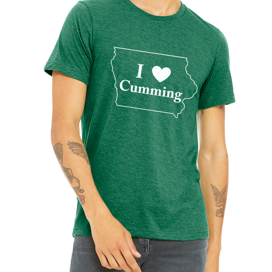 I "Heart" Cumming Iowa Unisex Heather Short Sleeve T-Shirt
