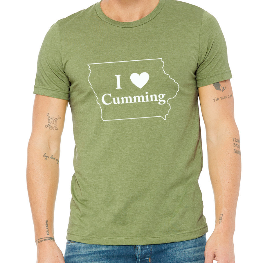 I "Heart" Cumming Iowa Unisex Heather Short Sleeve T-Shirt