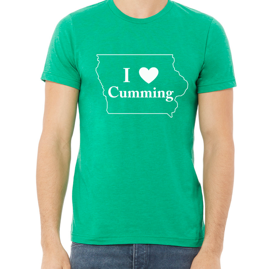 I "Heart" Cumming Iowa Unisex Heather Short Sleeve T-Shirt