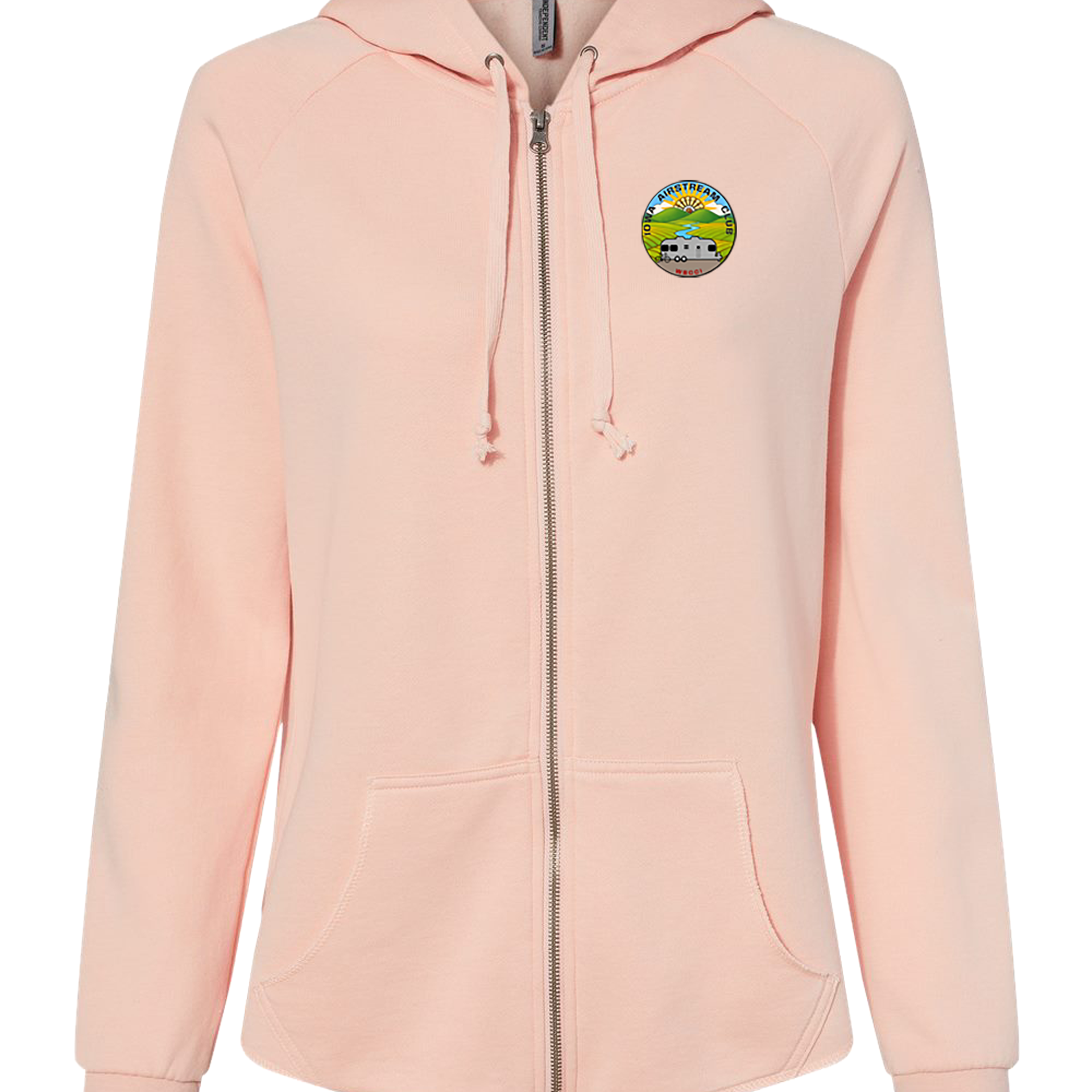 "IOWA AIRSTREAM CLUB" Independent Trading Co. Women's California Wave Wash Full-Zip Hooded Sweatshirt - PRM2500Z
