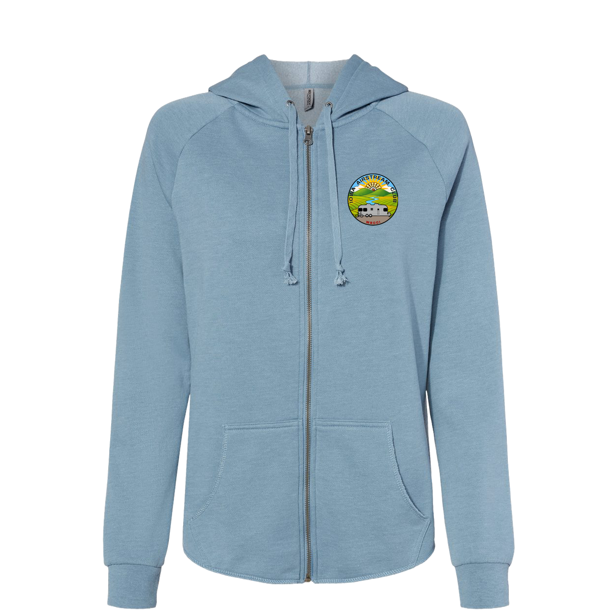 "IOWA AIRSTREAM CLUB" Independent Trading Co. Women's California Wave Wash Full-Zip Hooded Sweatshirt - PRM2500Z