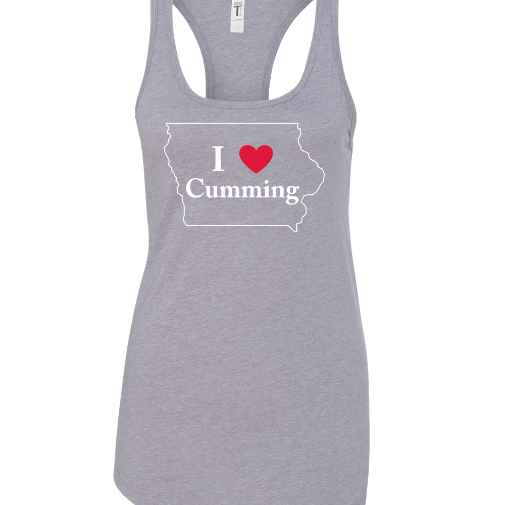 "I LUV CUMMING" Next Level Women's Ideal Racerback Tank - 1533