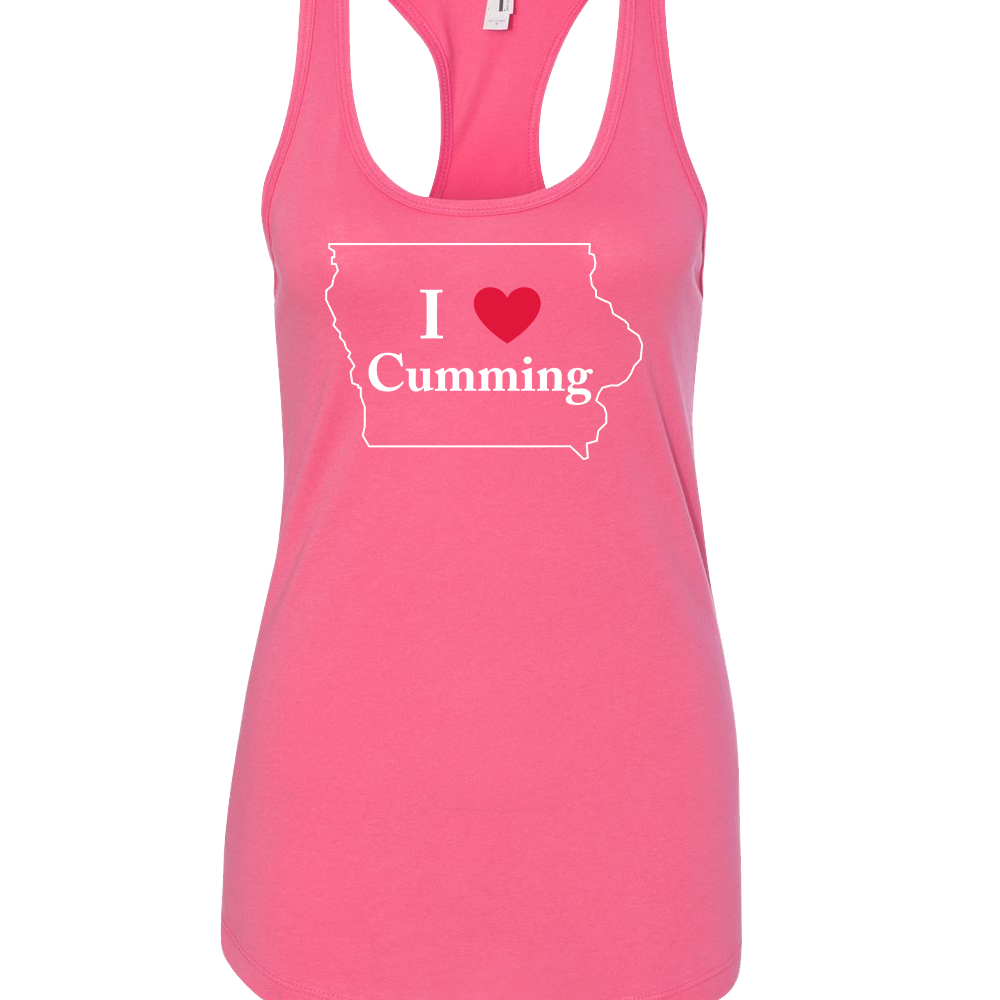 "I LUV CUMMING" Next Level Women's Ideal Racerback Tank - 1533