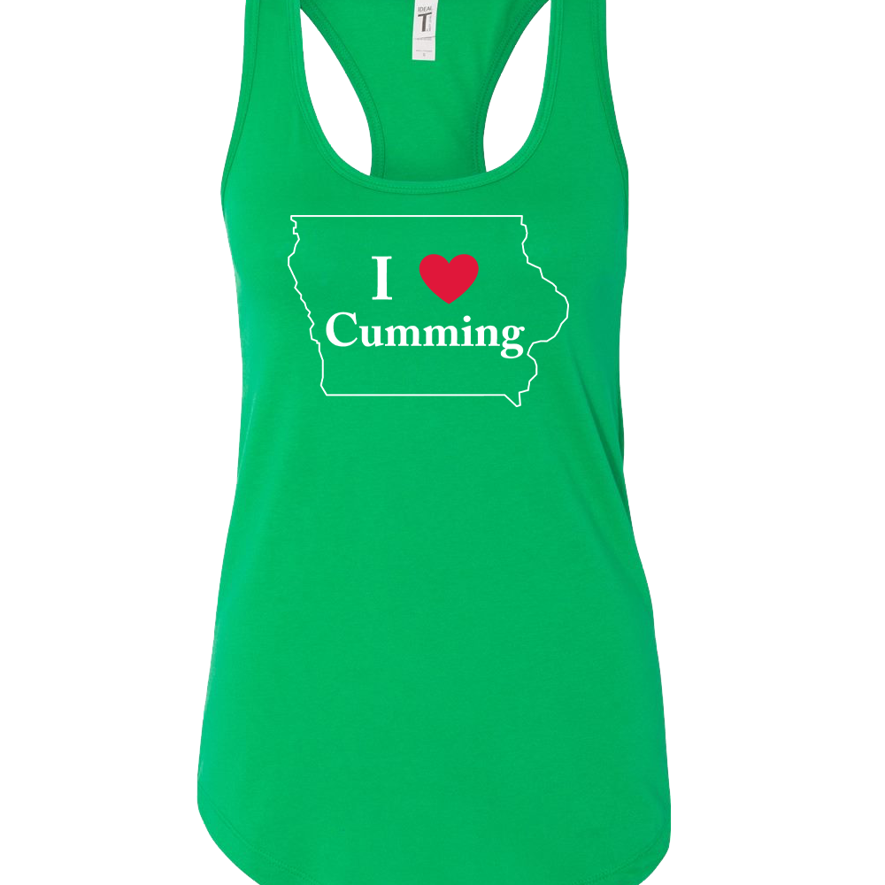 "I LUV CUMMING" Next Level Women's Ideal Racerback Tank - 1533