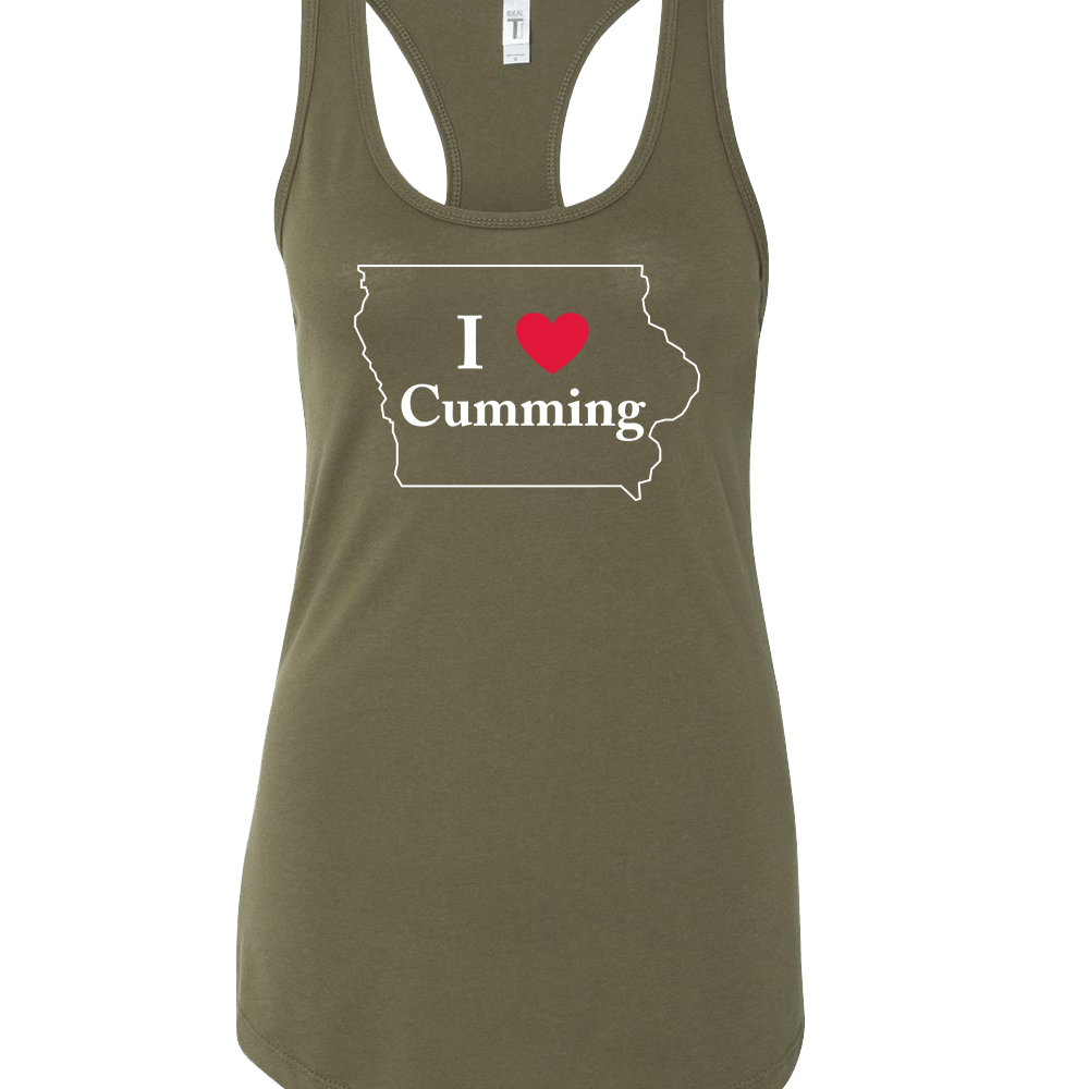 "I LUV CUMMING" Next Level Women's Ideal Racerback Tank - 1533