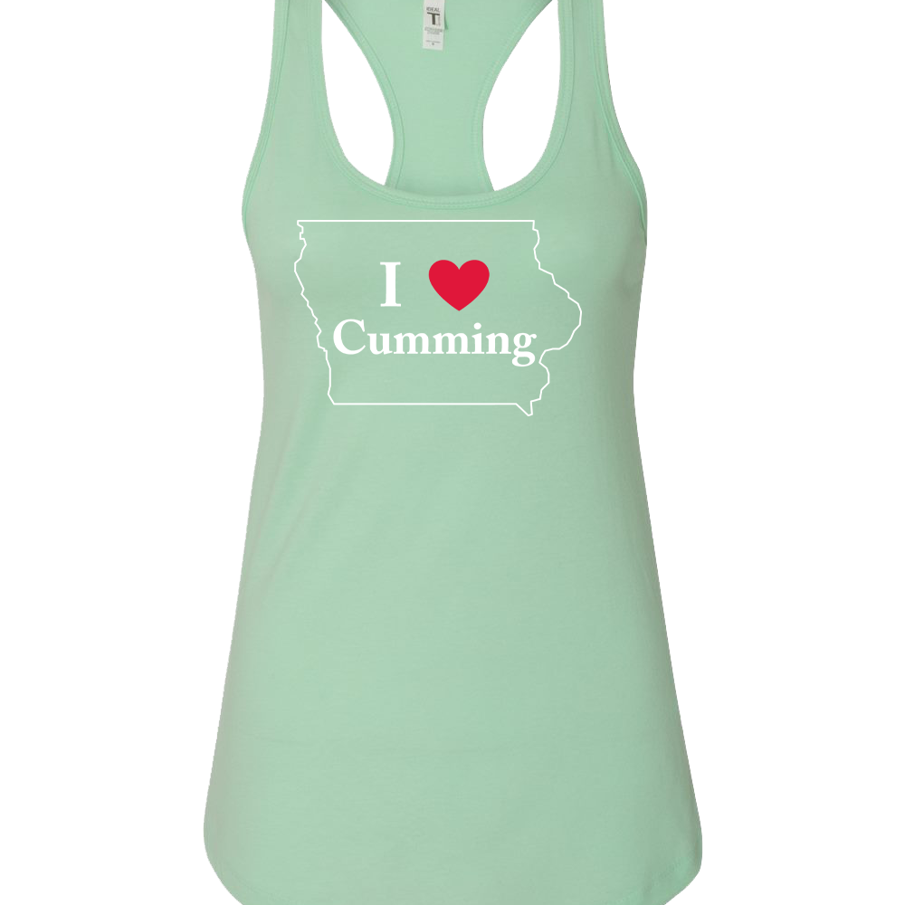 "I LUV CUMMING" Next Level Women's Ideal Racerback Tank - 1533