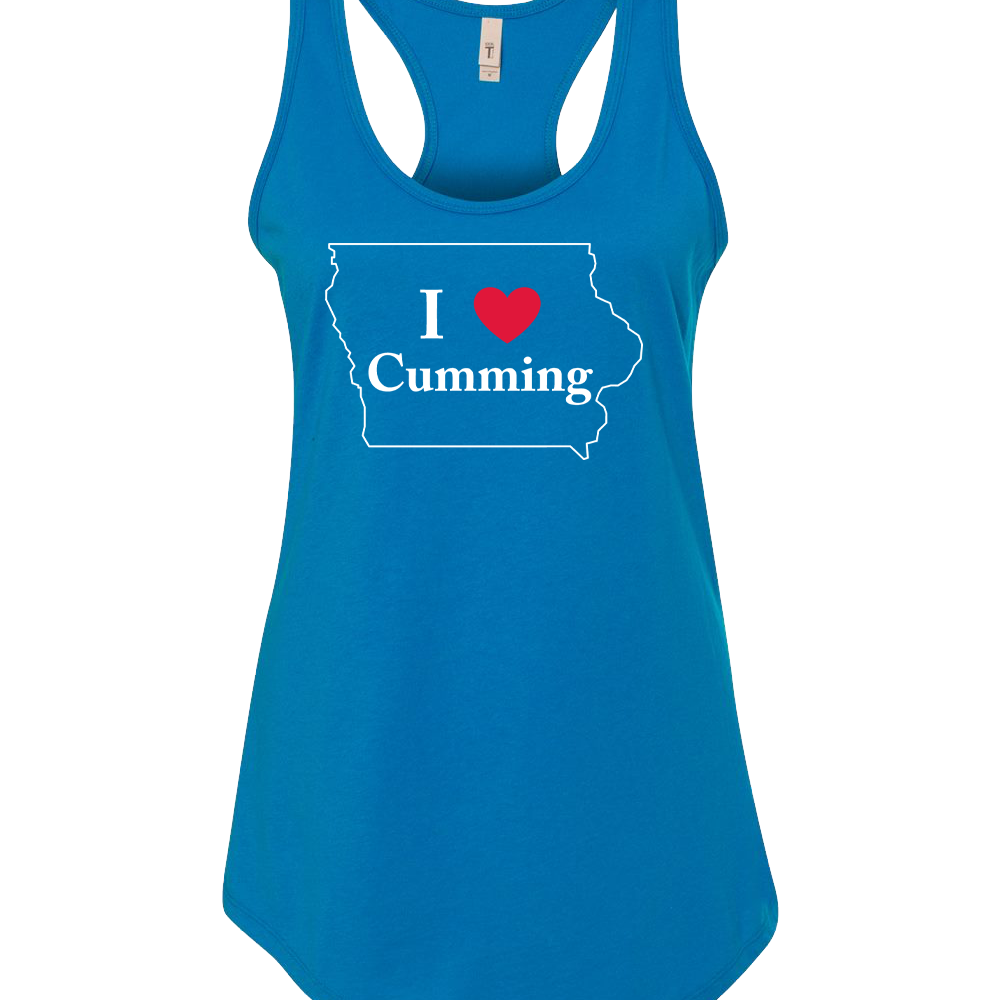 "I LUV CUMMING" Next Level Women's Ideal Racerback Tank - 1533