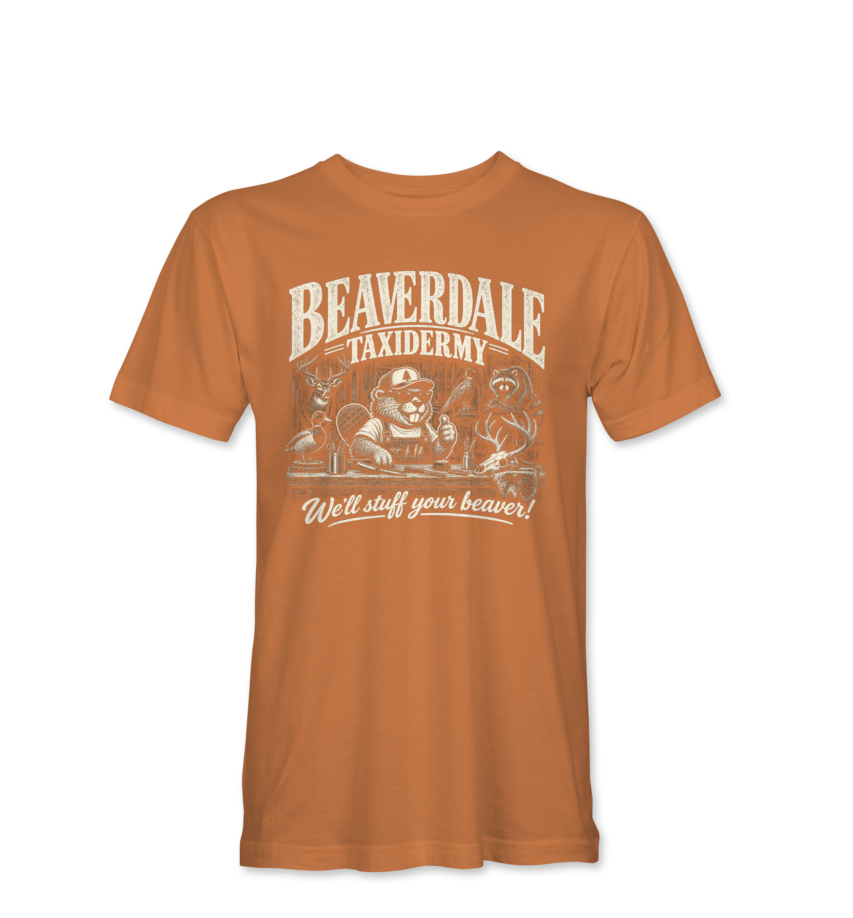 "BEAVERDALE TAXIDERMY" Unisex Heather Softstyle T-Shirt