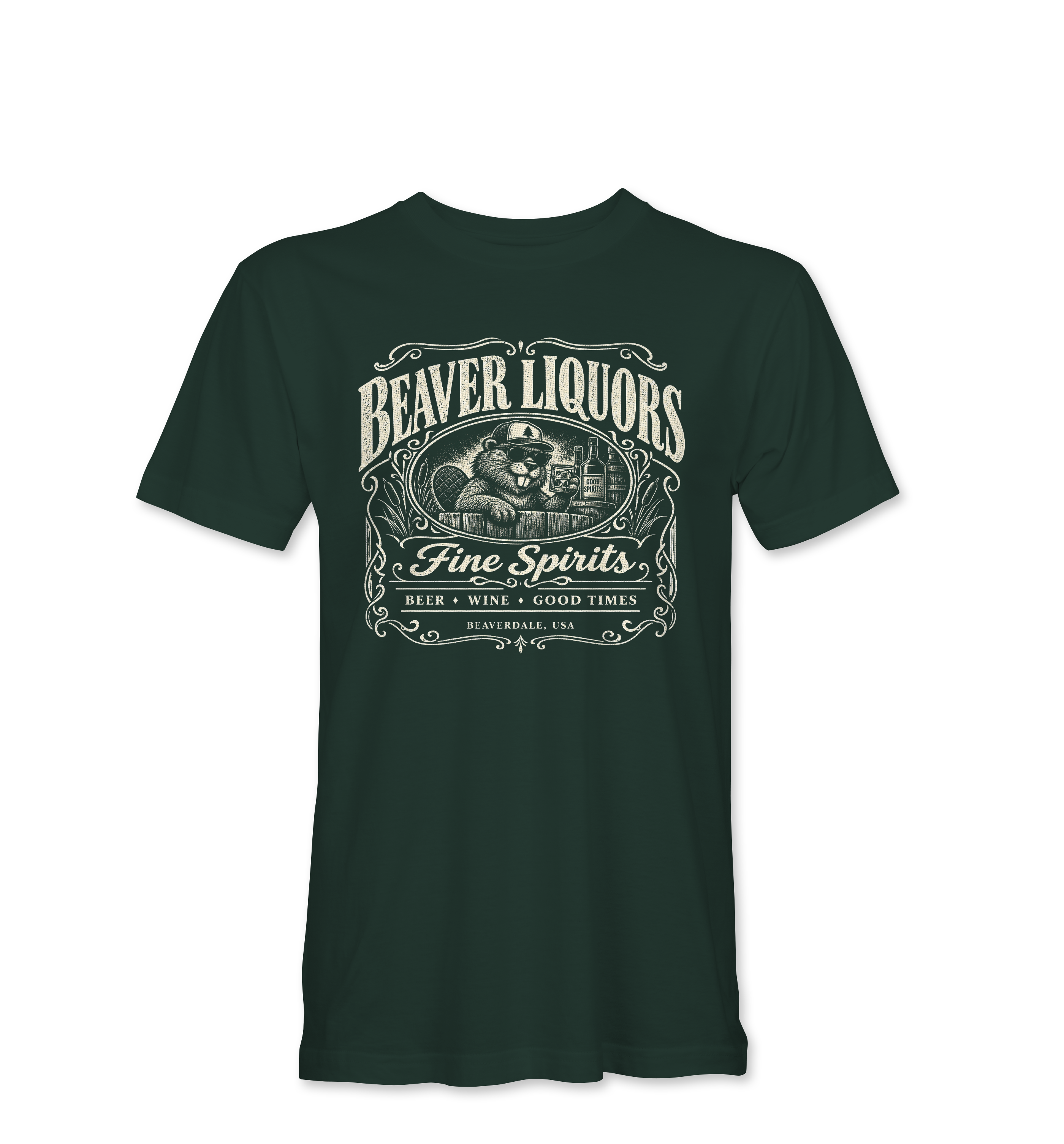 "BEAVER LIQUORS" Unisex Heather Softstyle T-Shirt