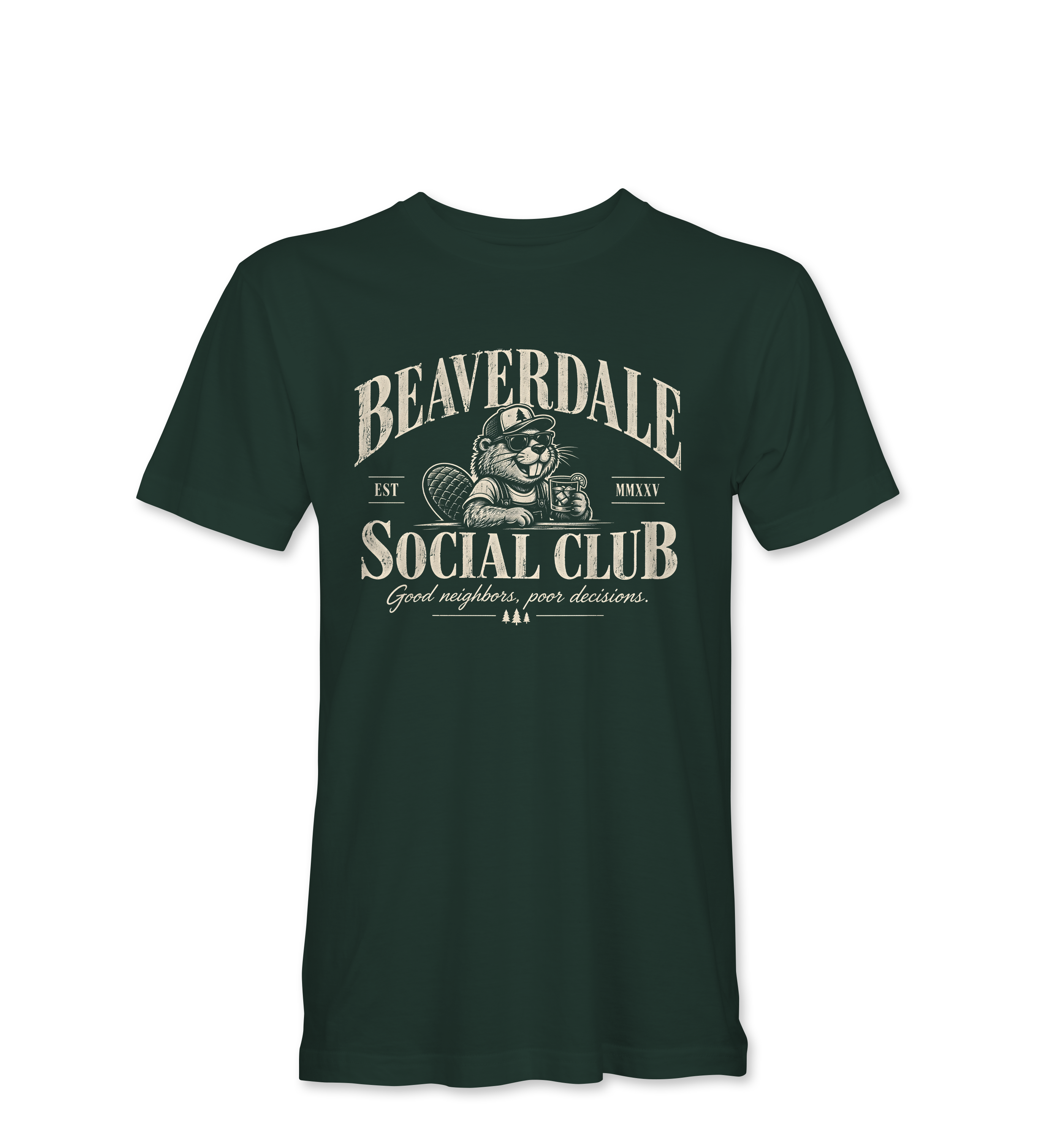 "BEAVERDALE SOCIAL CLUB" Unisex Heather Softstyle T-Shirt