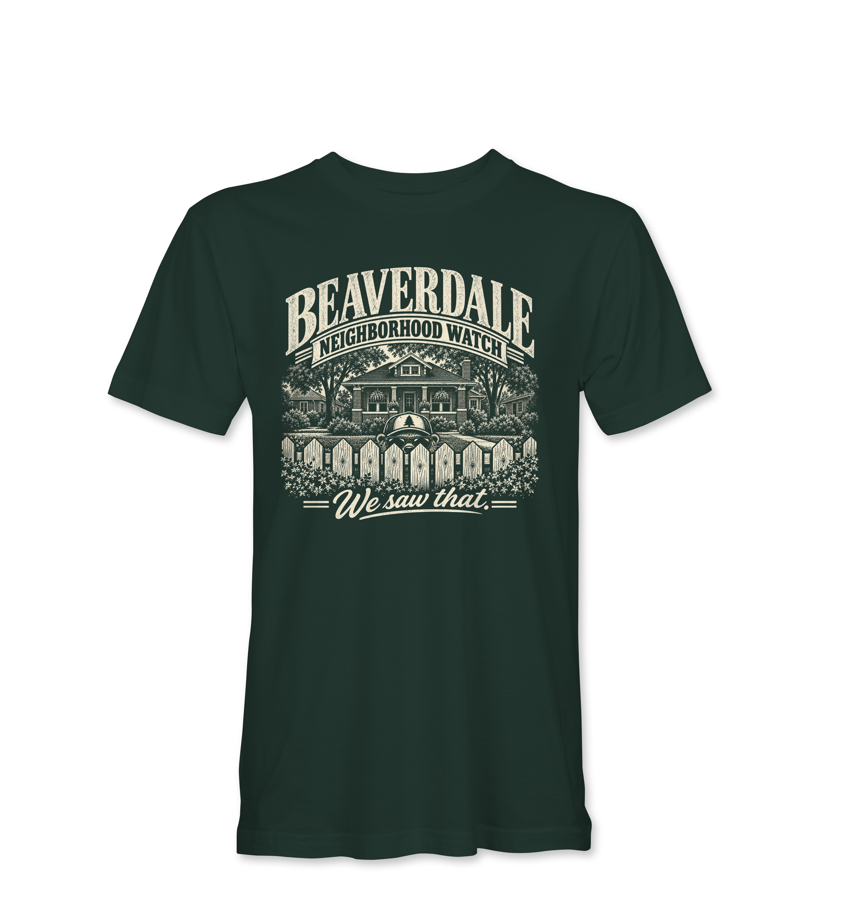 "BEAVERDALE NEIGHBORHOOD WATCH" Unisex Heather Softstyle T-Shirt