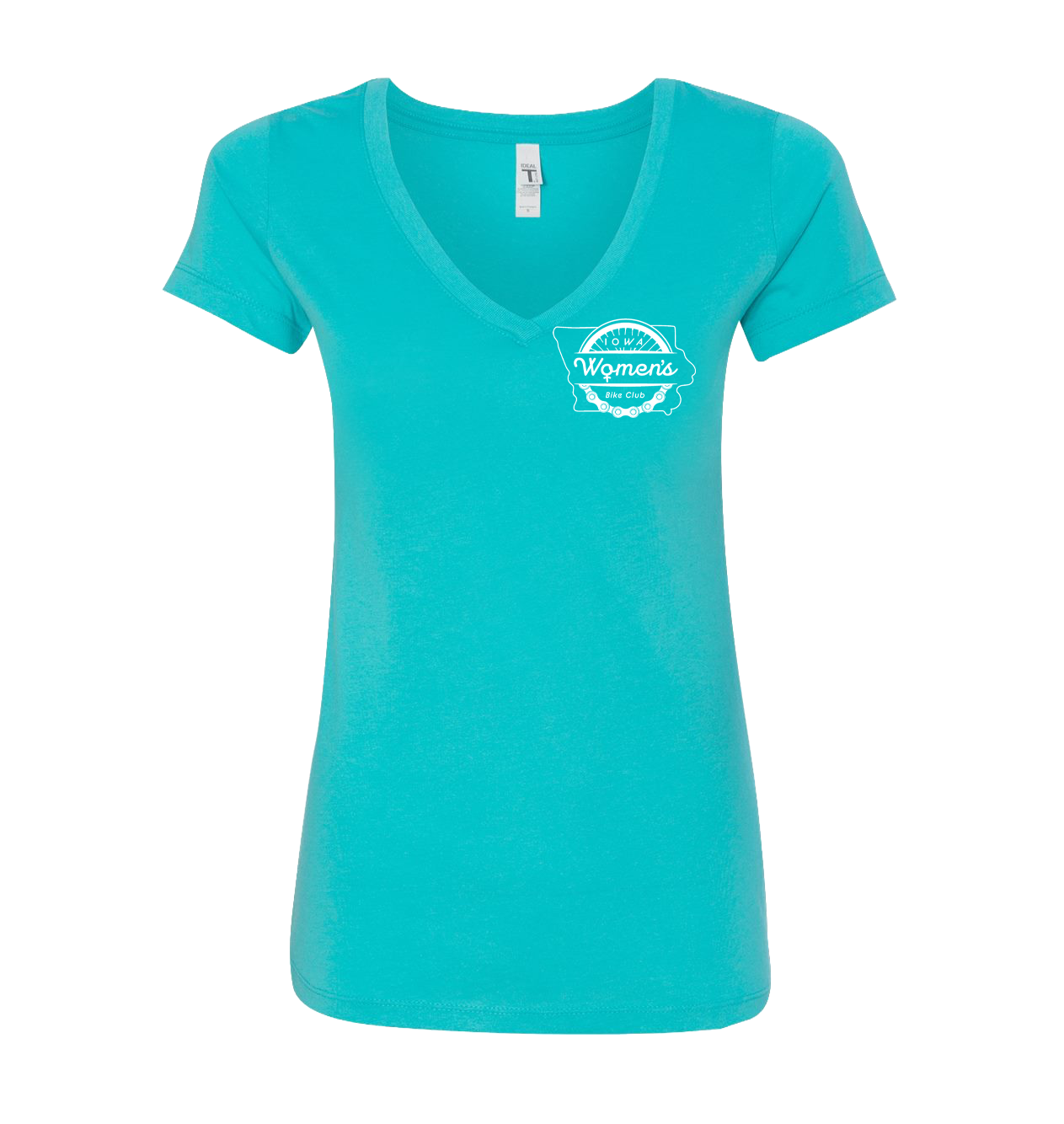 "IOWA WOMENS BIKE CLUB" Next Level Women's Ideal V-Neck T-Shirt - 1540