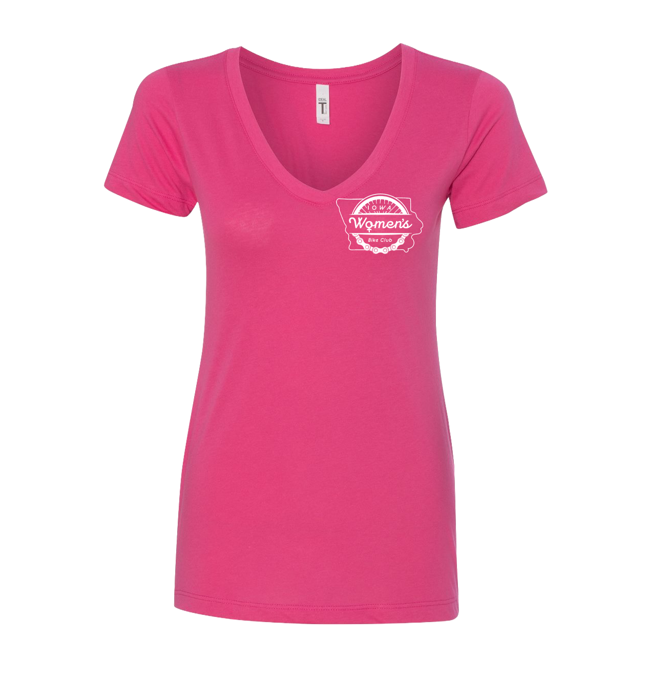 "IOWA WOMENS BIKE CLUB" Next Level Women's Ideal V-Neck T-Shirt - 1540