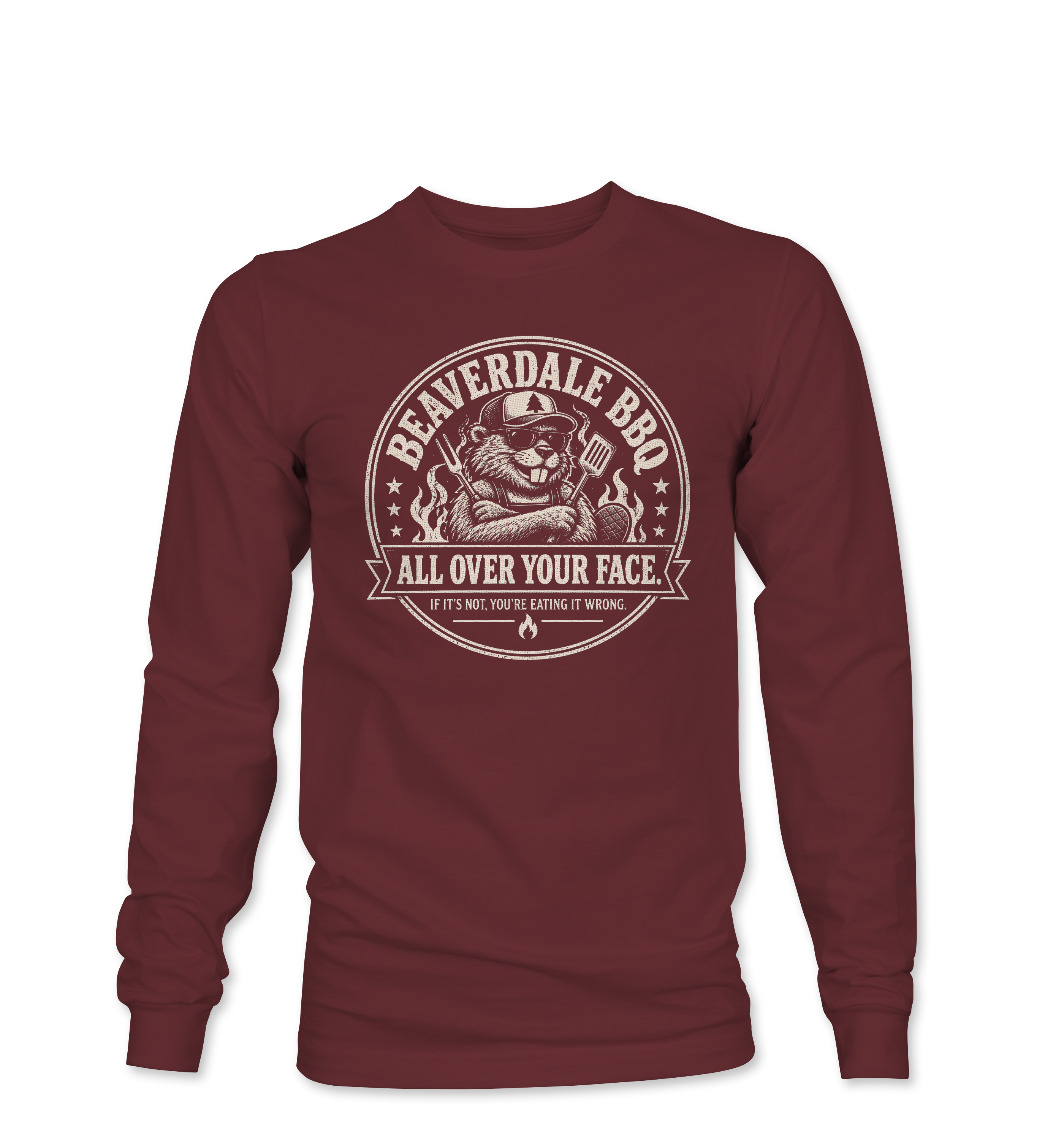 "BEAVERDALE BBQ" Unisex Softstyle® Long Sleeve T-Shirt