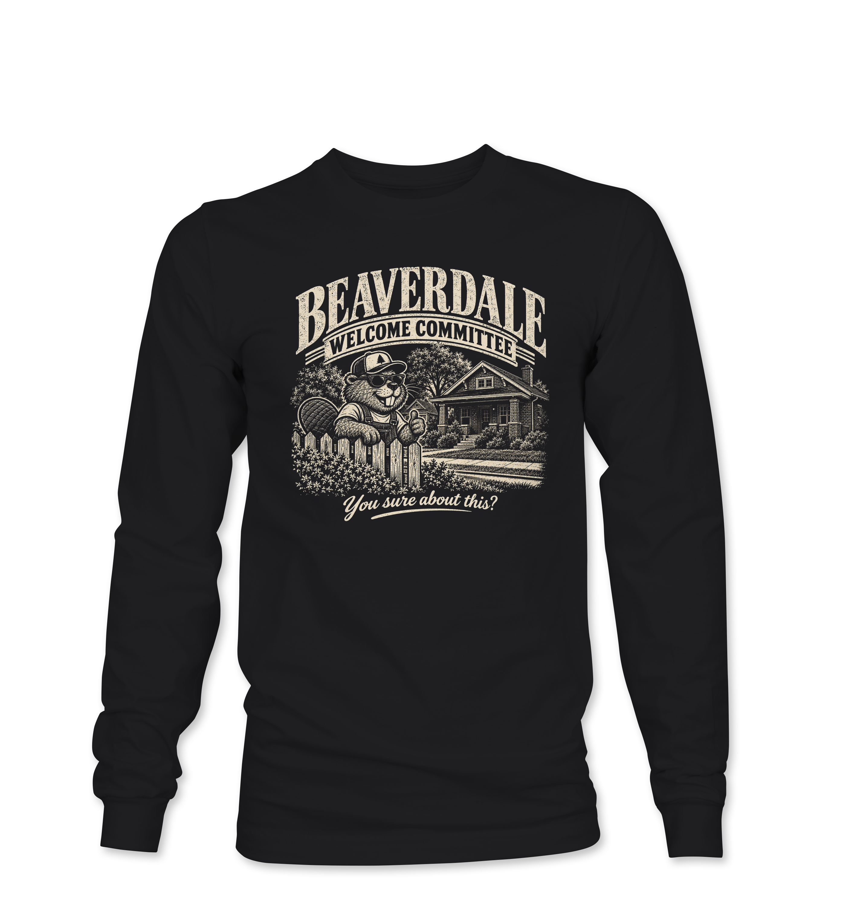 "BEAVERDALE WELCOME COMMITTEE" Unisex Softstyle® Long Sleeve T-Shirt