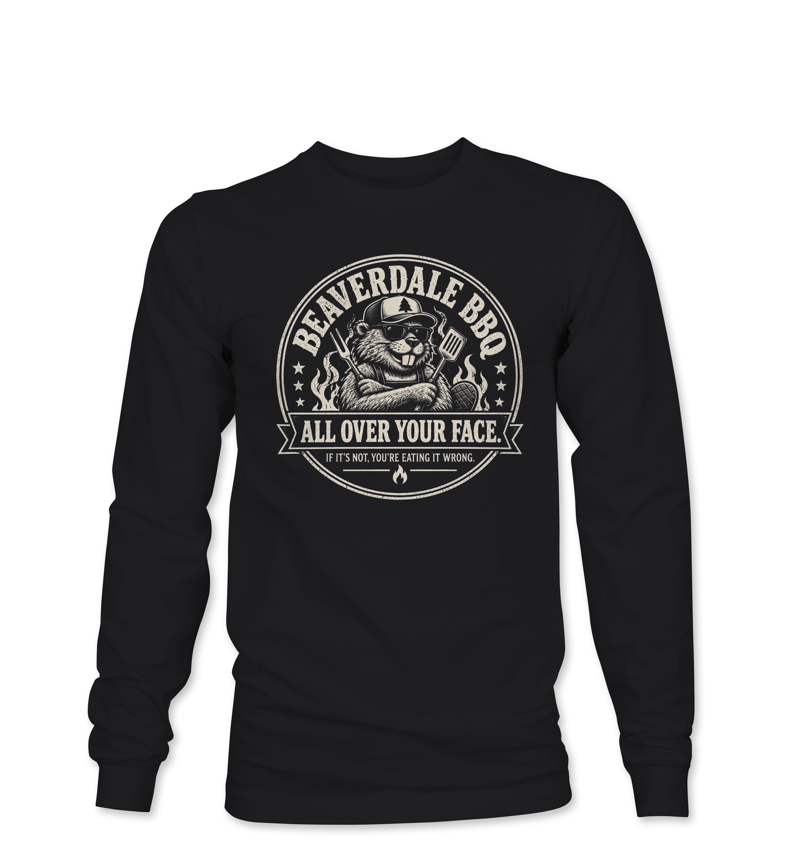"BEAVERDALE BBQ" Unisex Softstyle® Long Sleeve T-Shirt