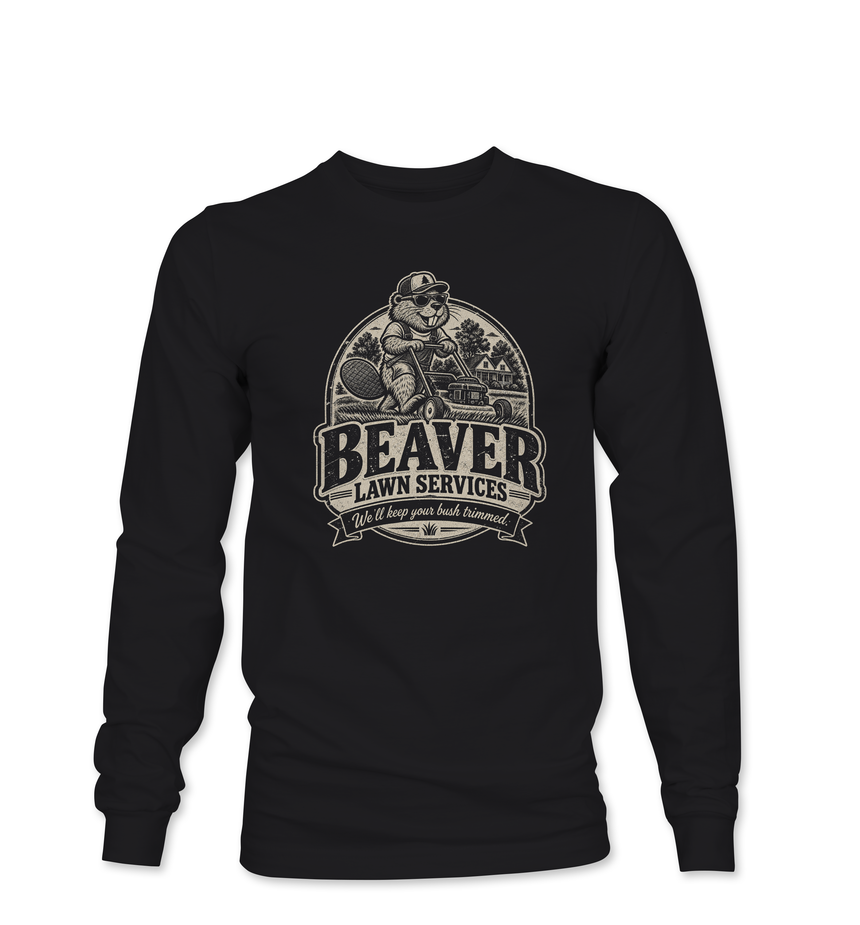 "BEAVERDALE LAWN SERVICES" Unisex Softstyle® Long Sleeve T-Shirt
