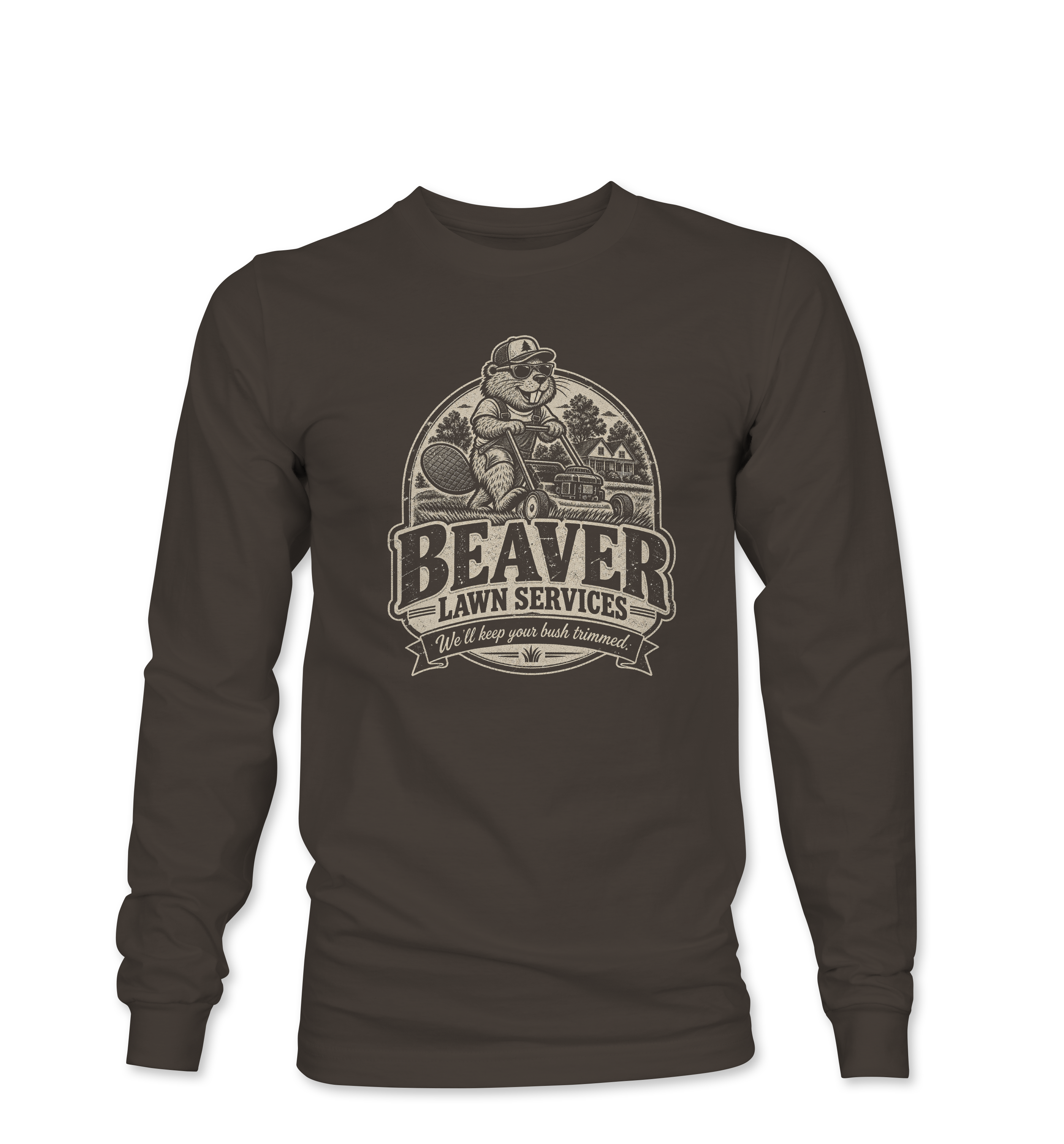 "BEAVERDALE LAWN SERVICES" Unisex Softstyle® Long Sleeve T-Shirt