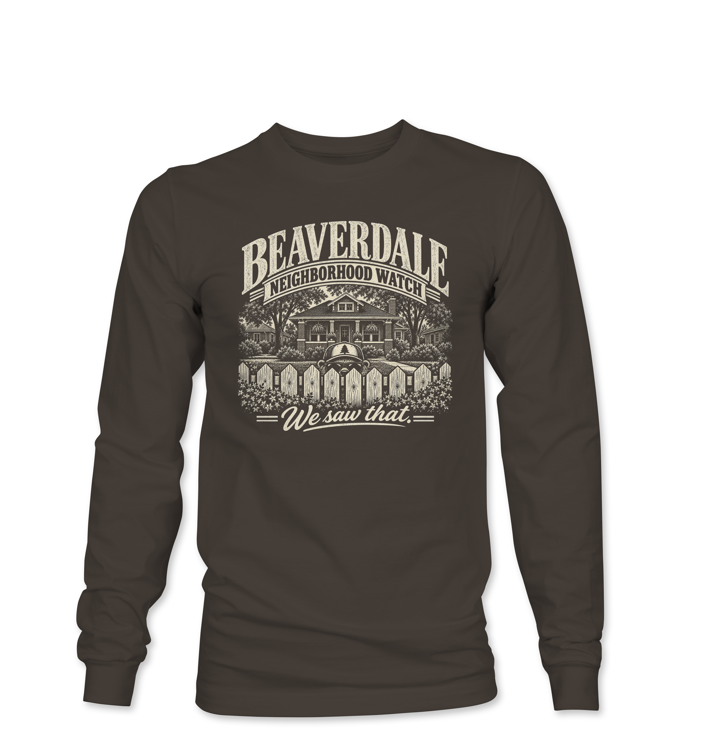 "BEAVERDALE NEIGHBORHOOD WATCH" Unisex Softstyle® Long Sleeve T-Shirt