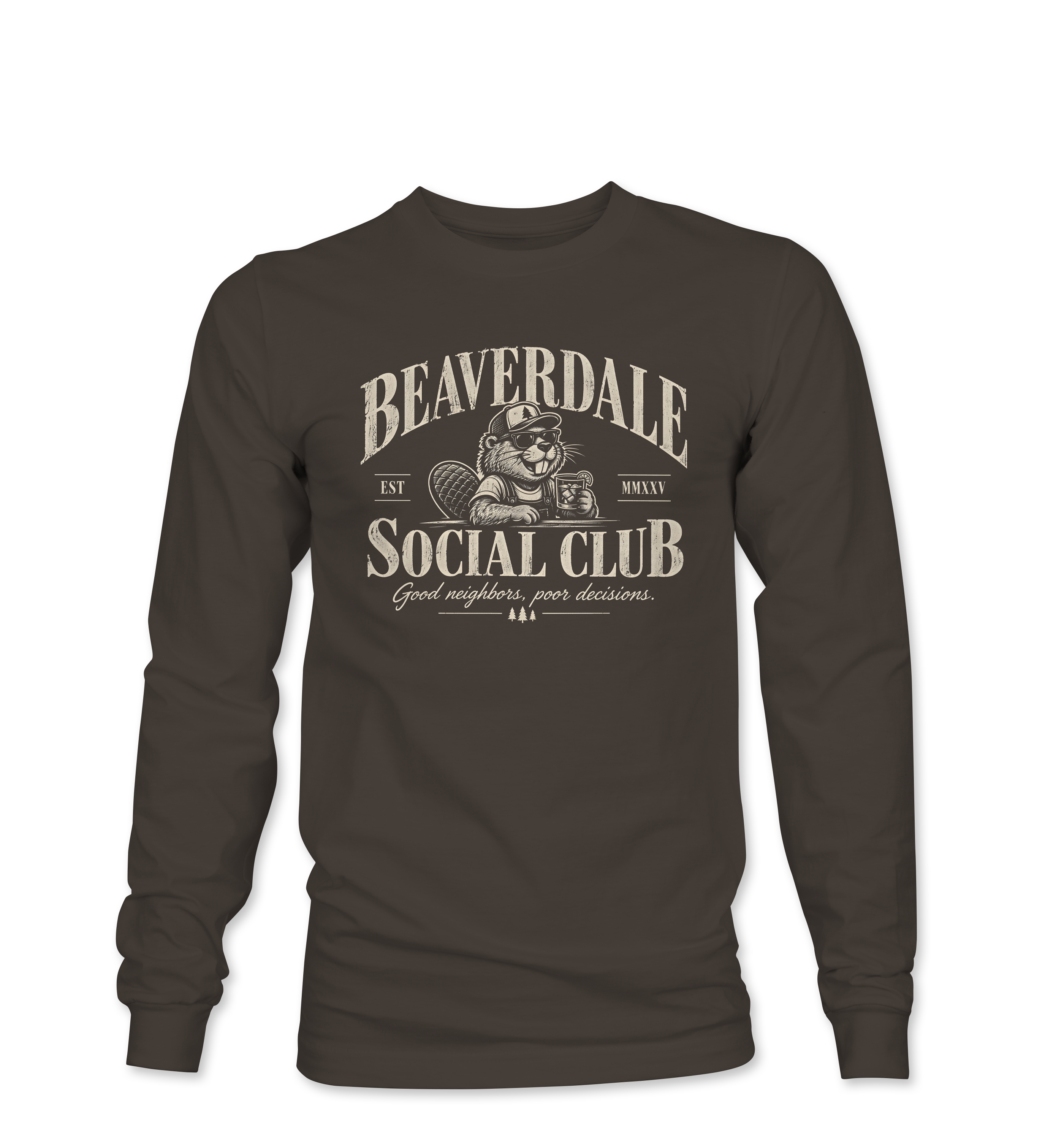"BEAVERDALE SOCIAL CLUB" Unisex Softstyle® Long Sleeve T-Shirt