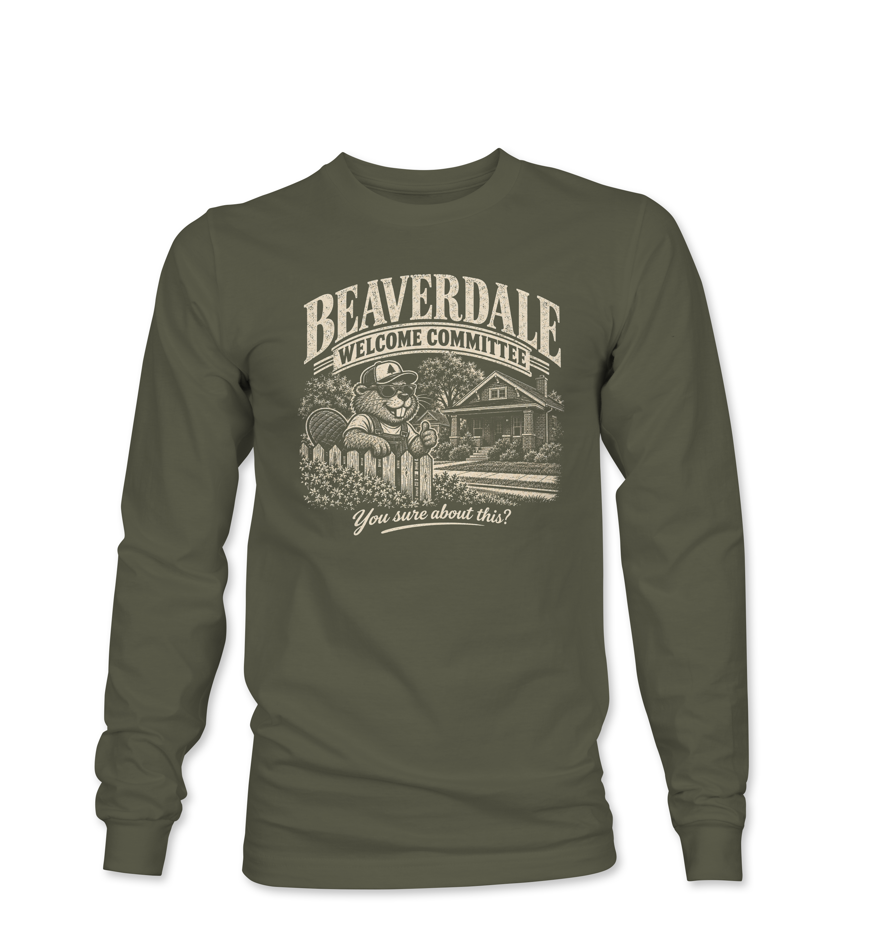 "BEAVERDALE WELCOME COMMITTEE" Unisex Softstyle® Long Sleeve T-Shirt