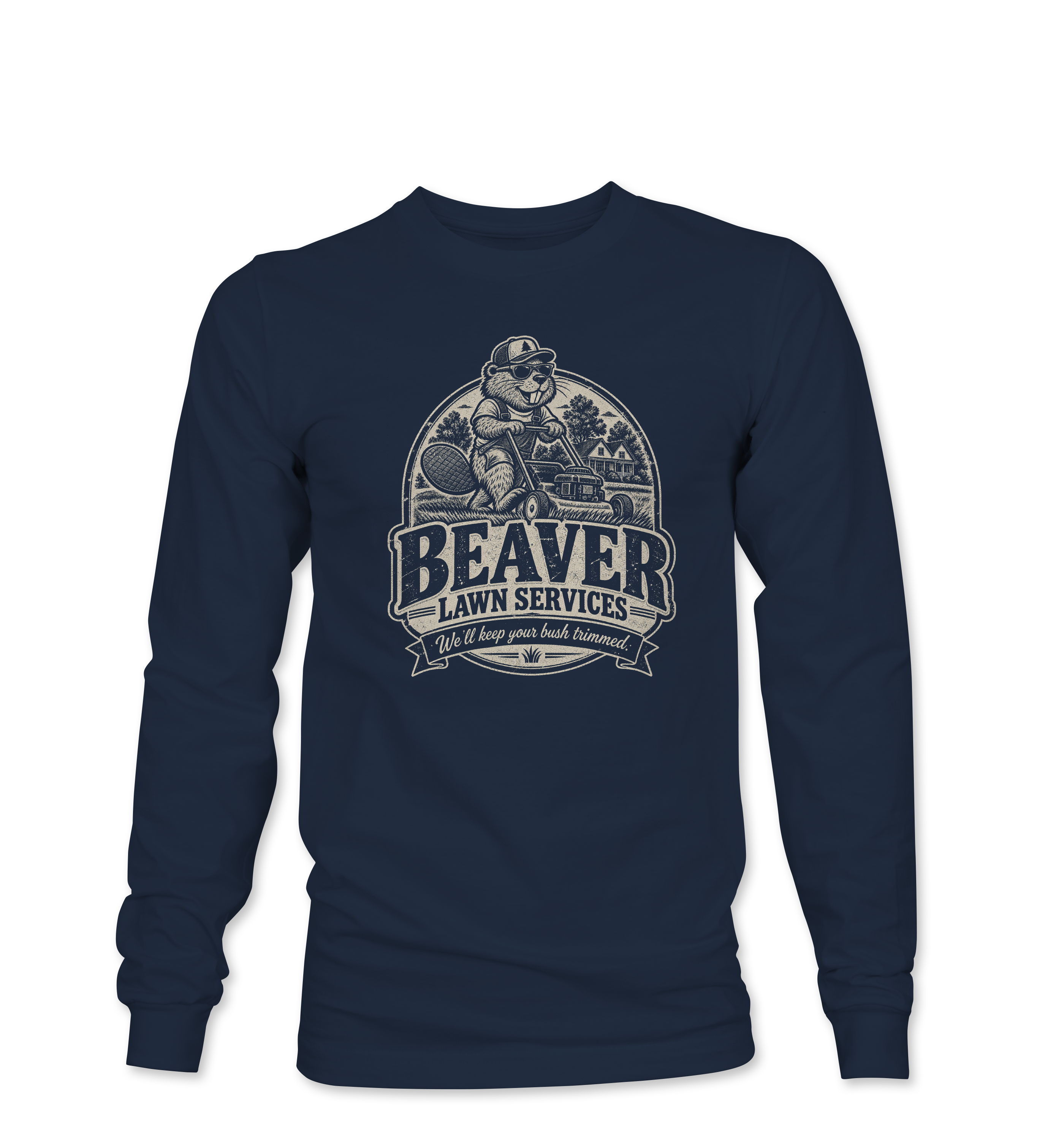 "BEAVERDALE LAWN SERVICES" Unisex Softstyle® Long Sleeve T-Shirt