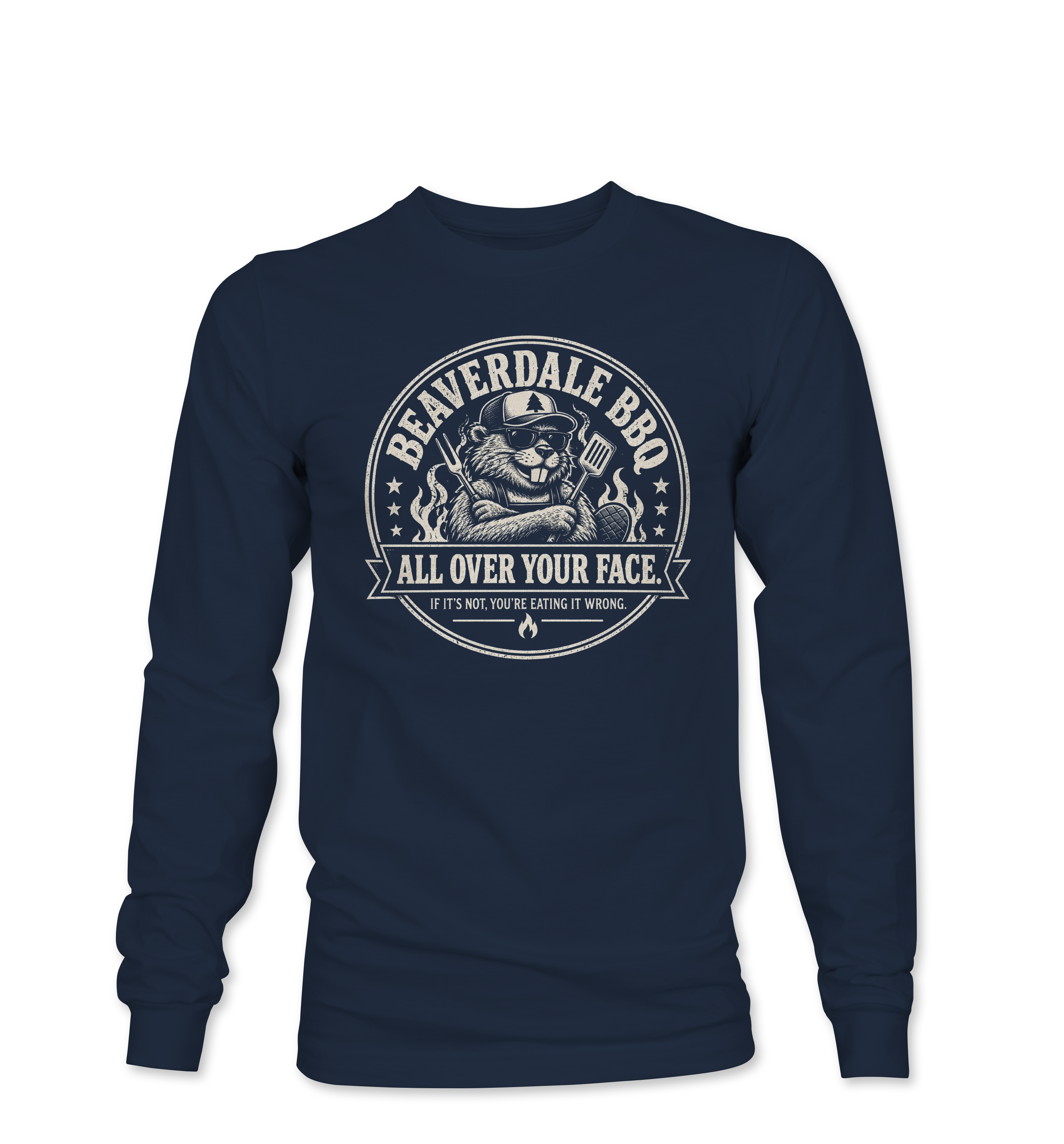 "BEAVERDALE BBQ" Unisex Softstyle® Long Sleeve T-Shirt