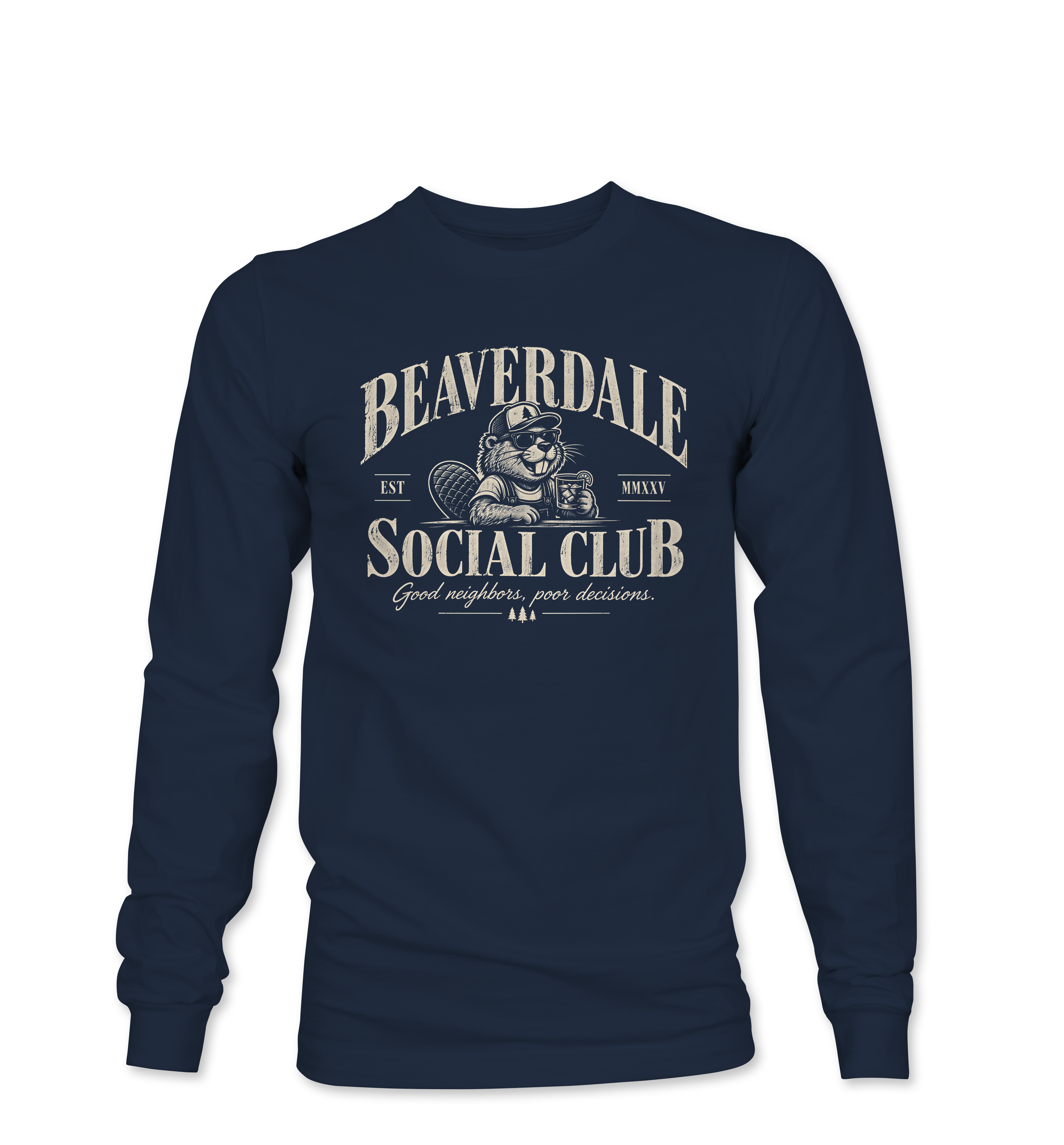 "BEAVERDALE SOCIAL CLUB" Unisex Softstyle® Long Sleeve T-Shirt