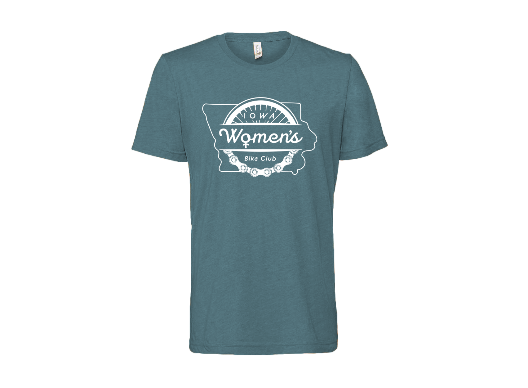 "IOWA WOMEN'S BIKE CLUB" 3001cvc Bella + Canvas Unisex Heather CVC T-Shirt