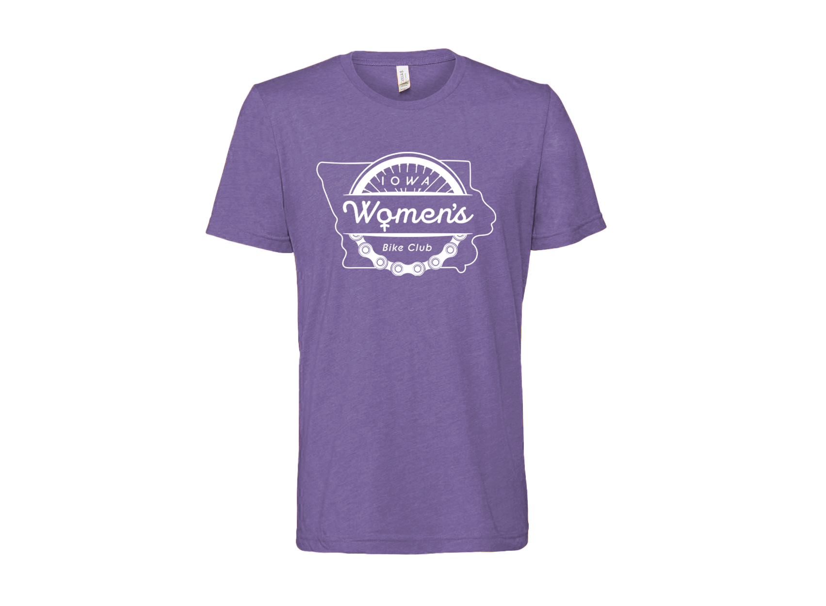 "IOWA WOMEN'S BIKE CLUB" 3001cvc Bella + Canvas Unisex Heather CVC T-Shirt