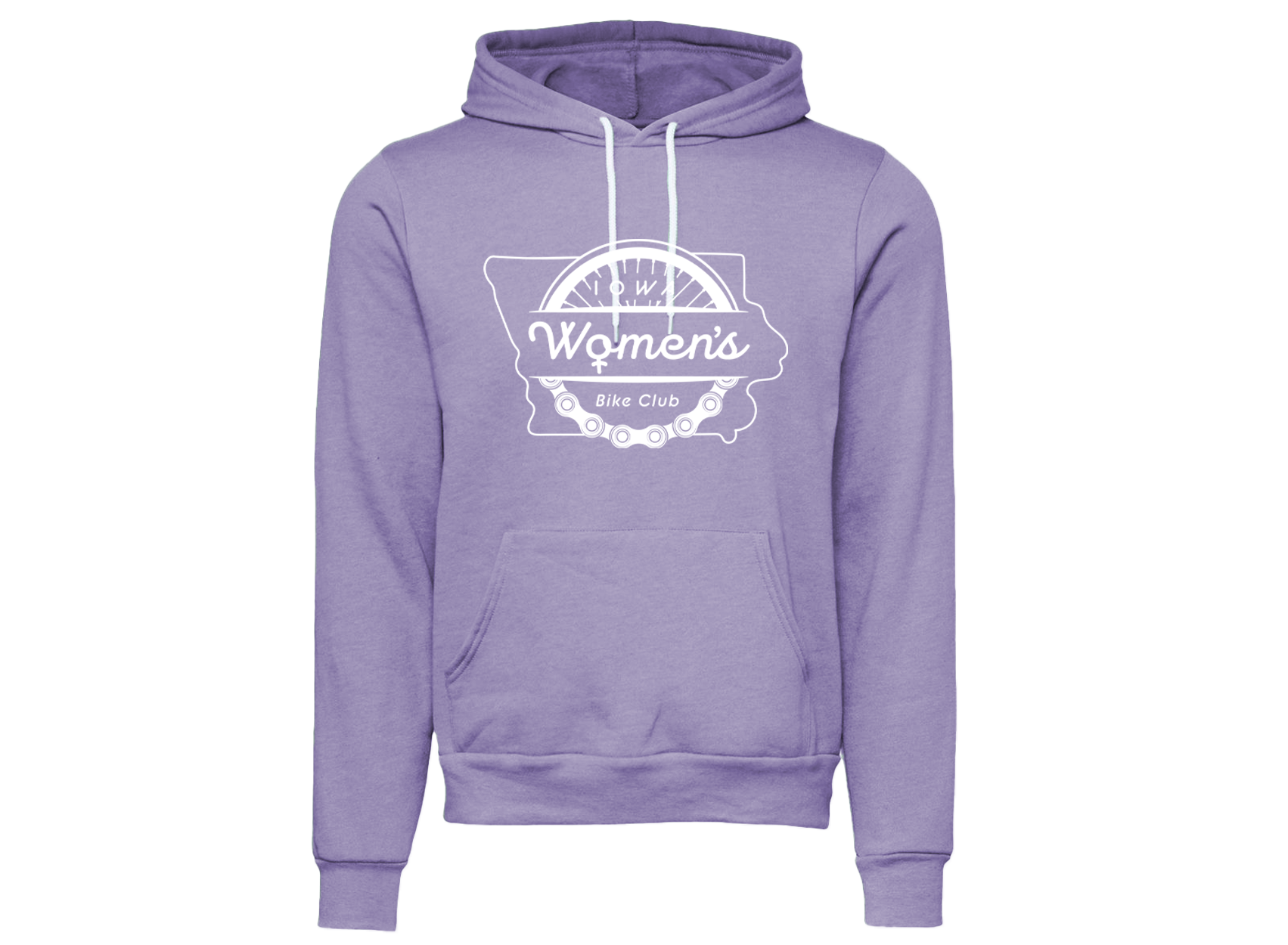 "IOWA WOMEN'S BIKE CLUB" 3719 Bella + Canvas Unisex Sponge Fleece Pullover Hoodie