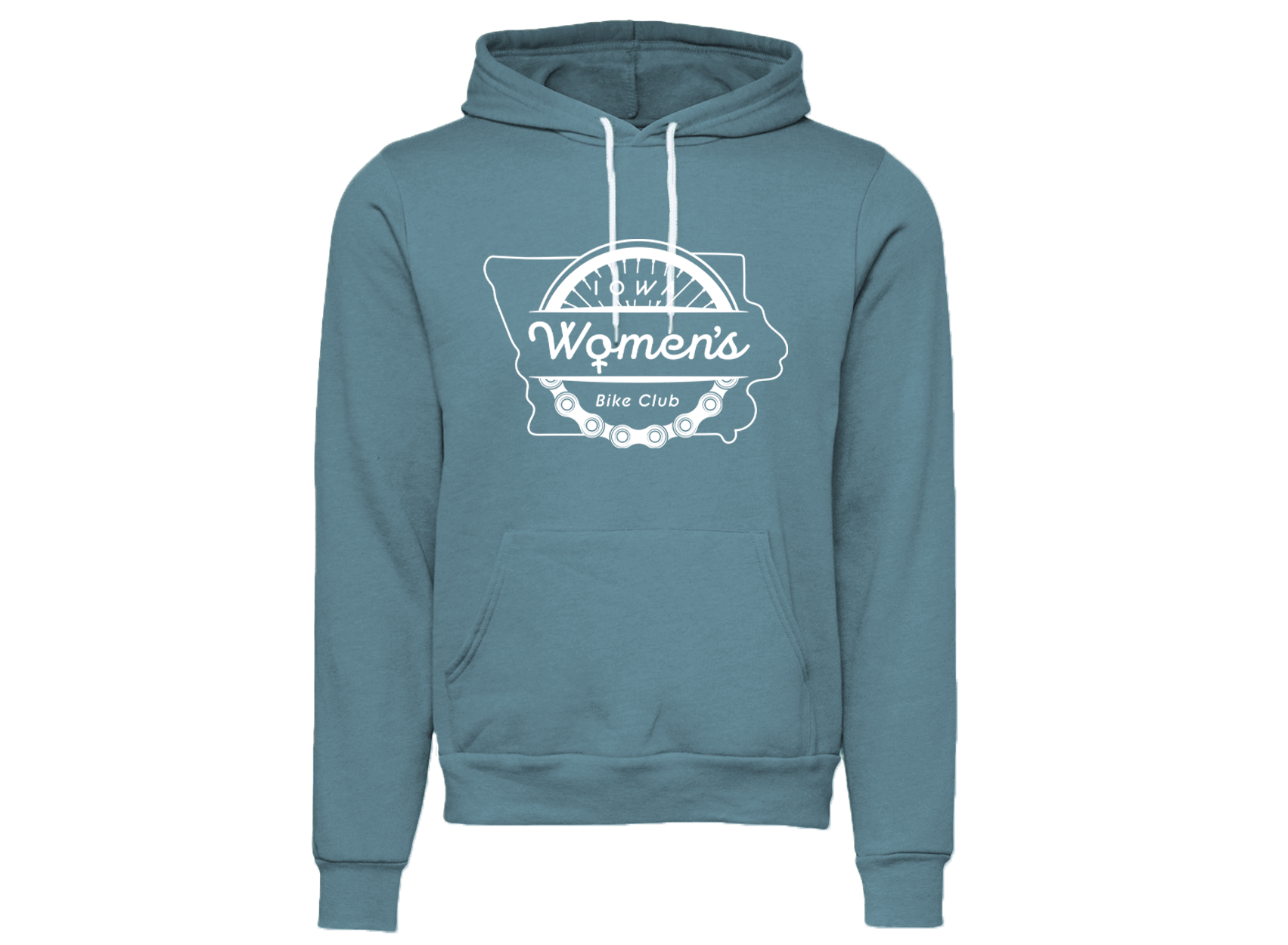 "IOWA WOMEN'S BIKE CLUB" 3719 Bella + Canvas Unisex Sponge Fleece Pullover Hoodie