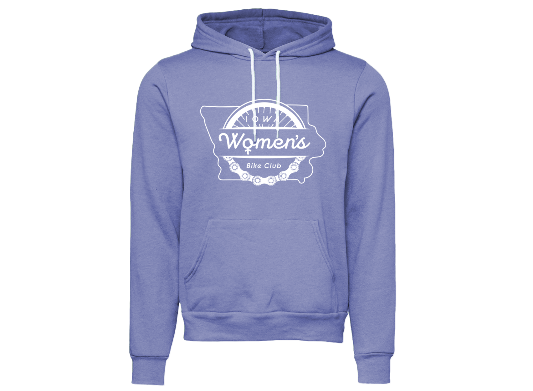 "IOWA WOMEN'S BIKE CLUB" 3719 Bella + Canvas Unisex Sponge Fleece Pullover Hoodie