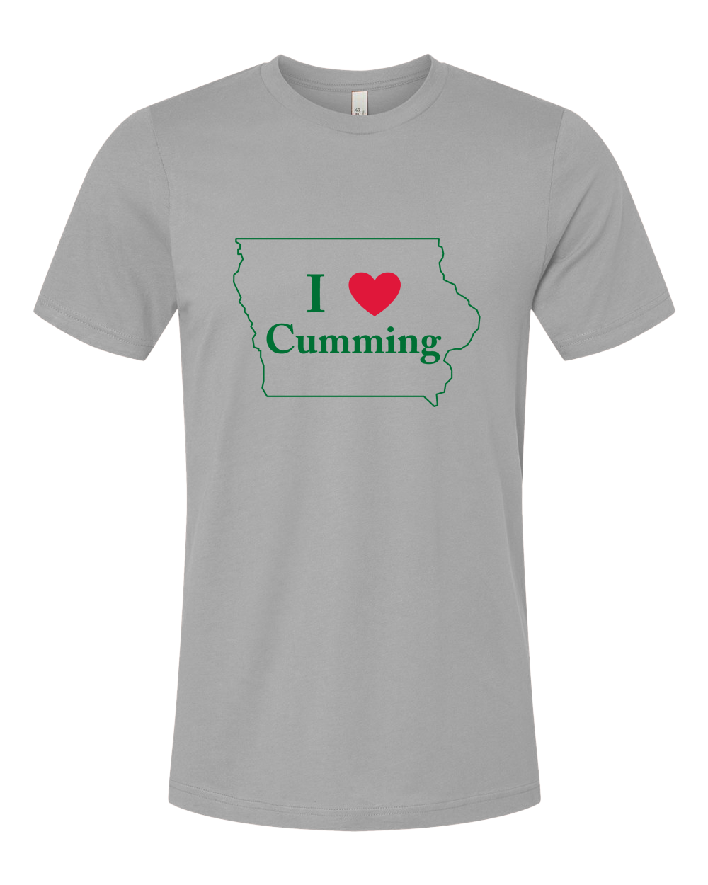 I "Heart" Cumming Iowa / 2 Color Logo - Unisex Short Sleeve T-Shirt