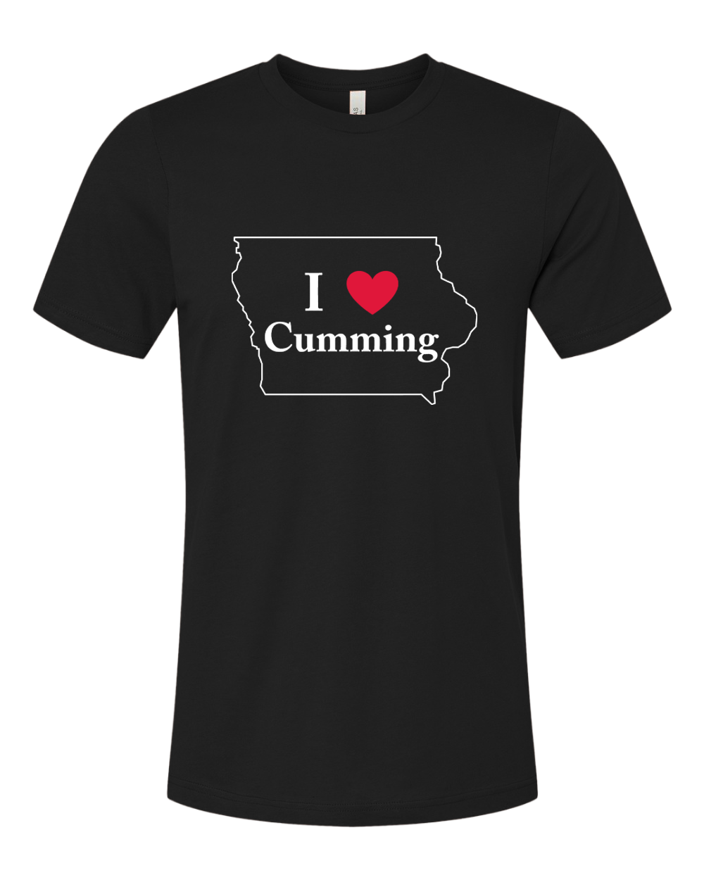 I "Heart" Cumming Iowa / 2 Color Logo - Unisex Short Sleeve T-Shirt