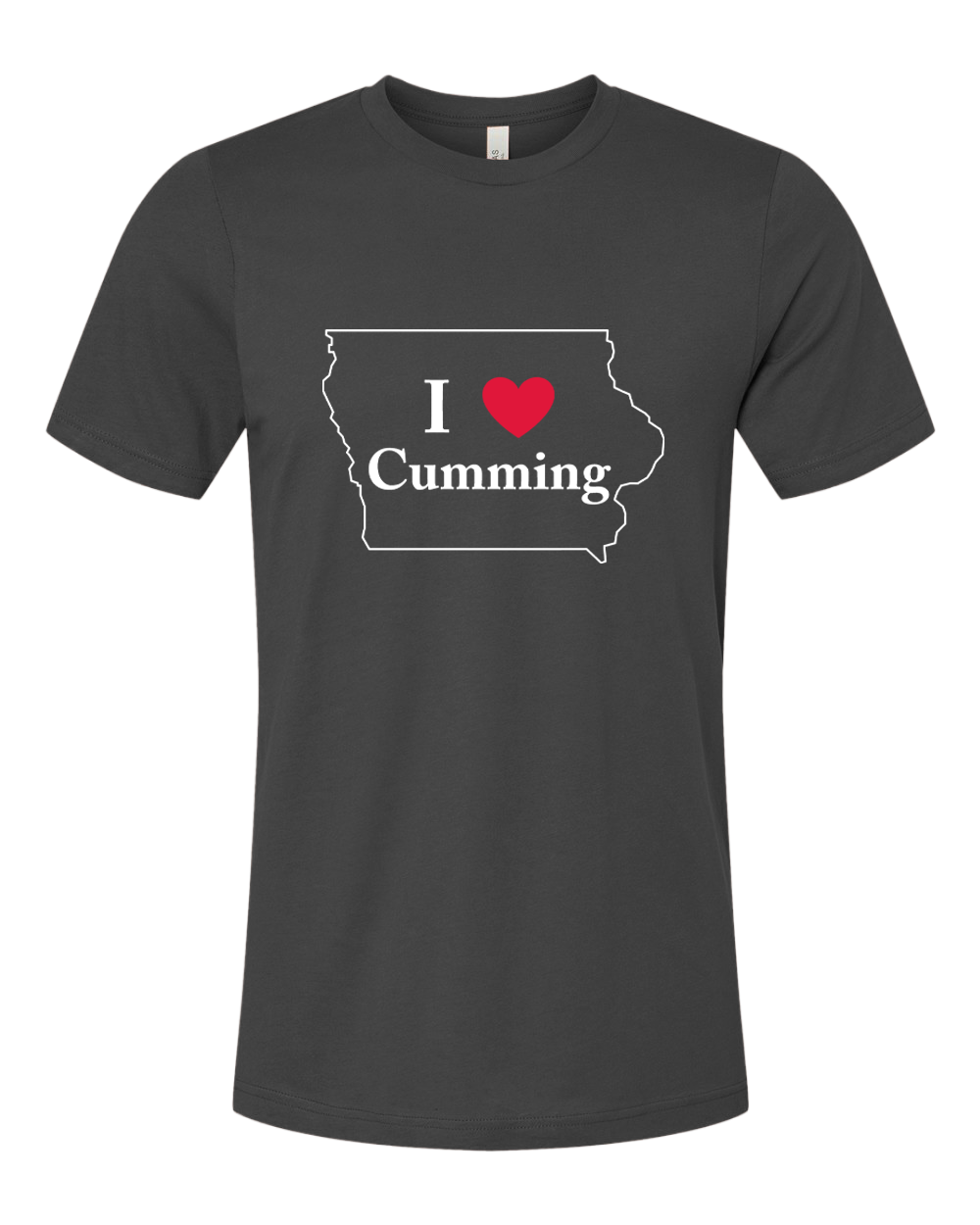 I "Heart" Cumming Iowa / 2 Color Logo - Unisex Short Sleeve T-Shirt