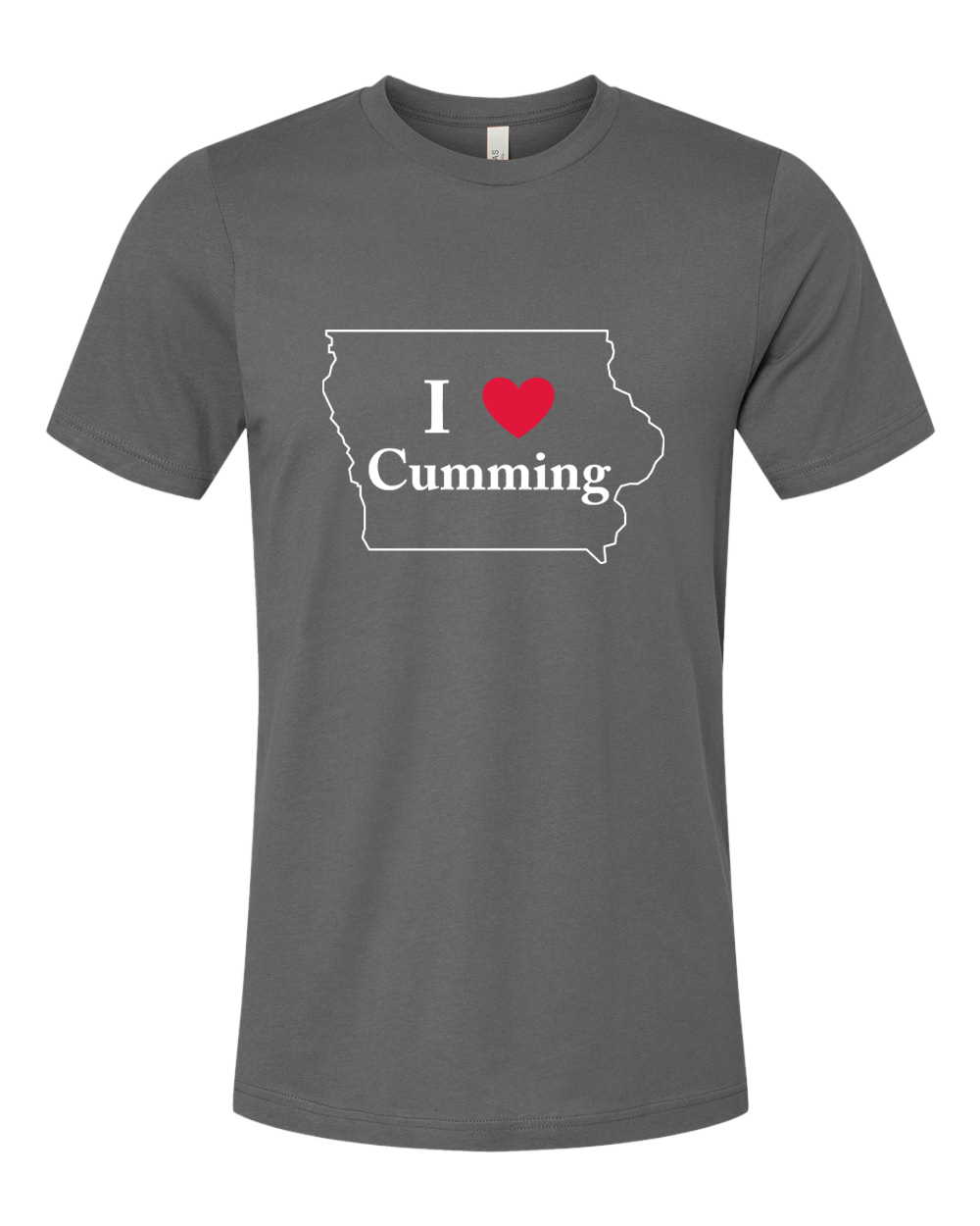 I "Heart" Cumming Iowa / 2 Color Logo - Unisex Short Sleeve T-Shirt