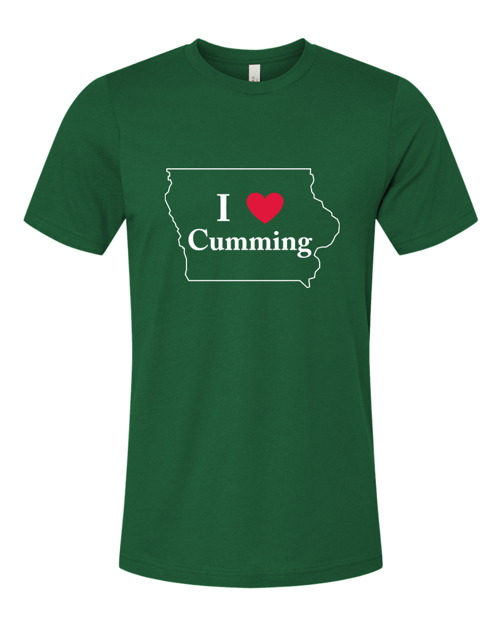 I "Heart" Cumming Iowa / 2 Color Logo - Unisex Short Sleeve T-Shirt