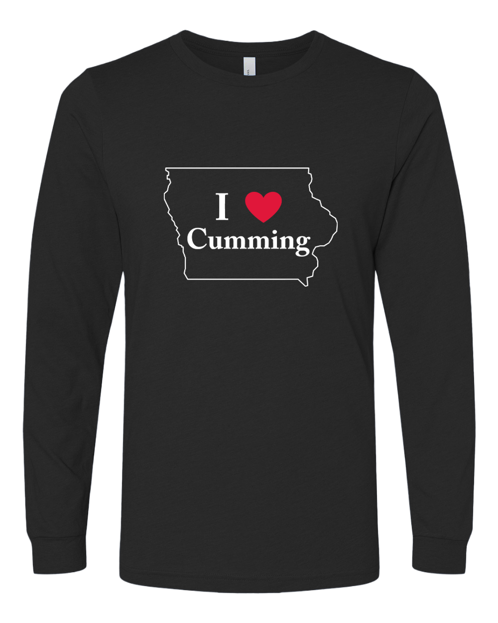 "I Heart Cumming" 2 Color Logo - Unisex Heather Long Sleeve T-Shirts
