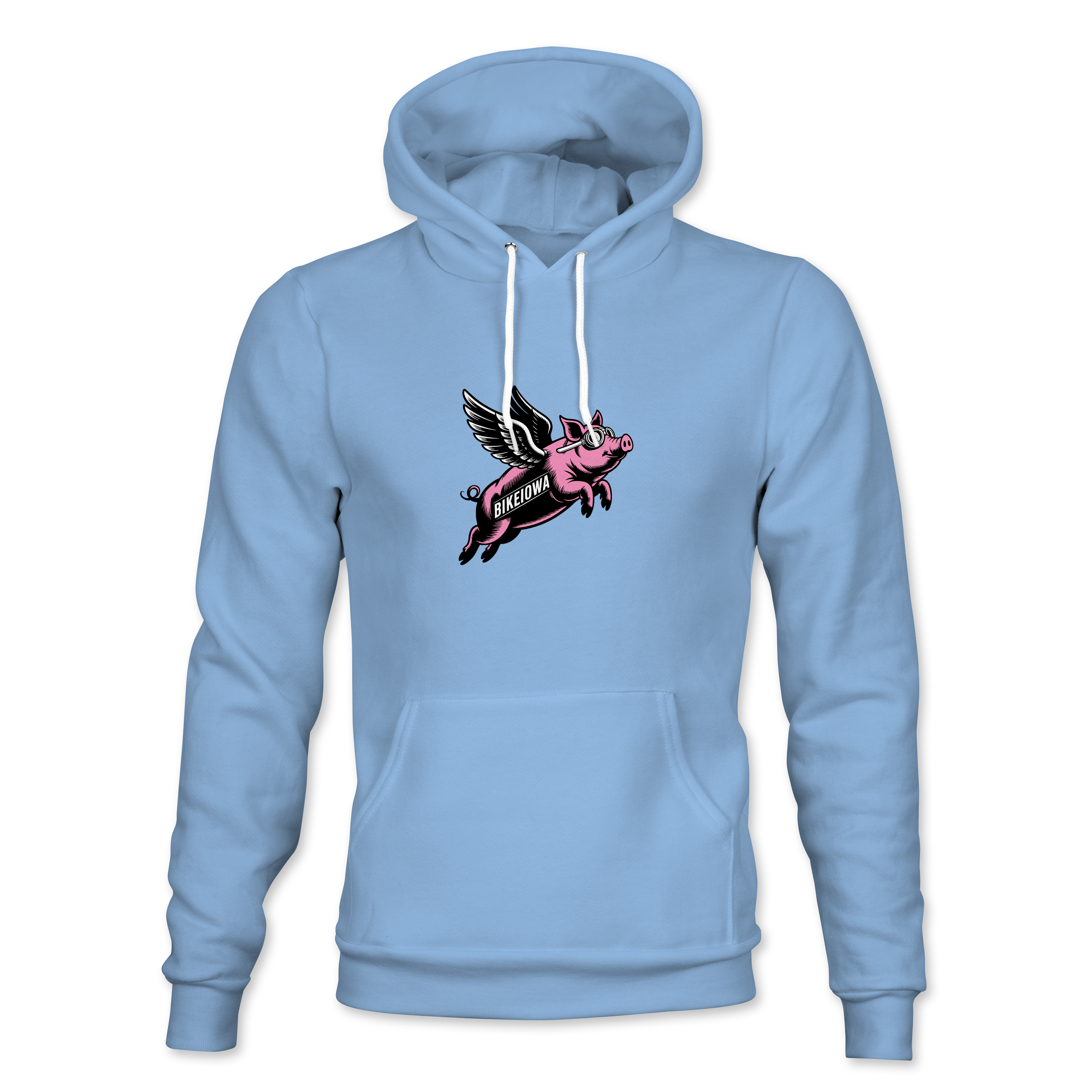 BIKEIOWA "FLYING PIG" UNISEX HOODIE