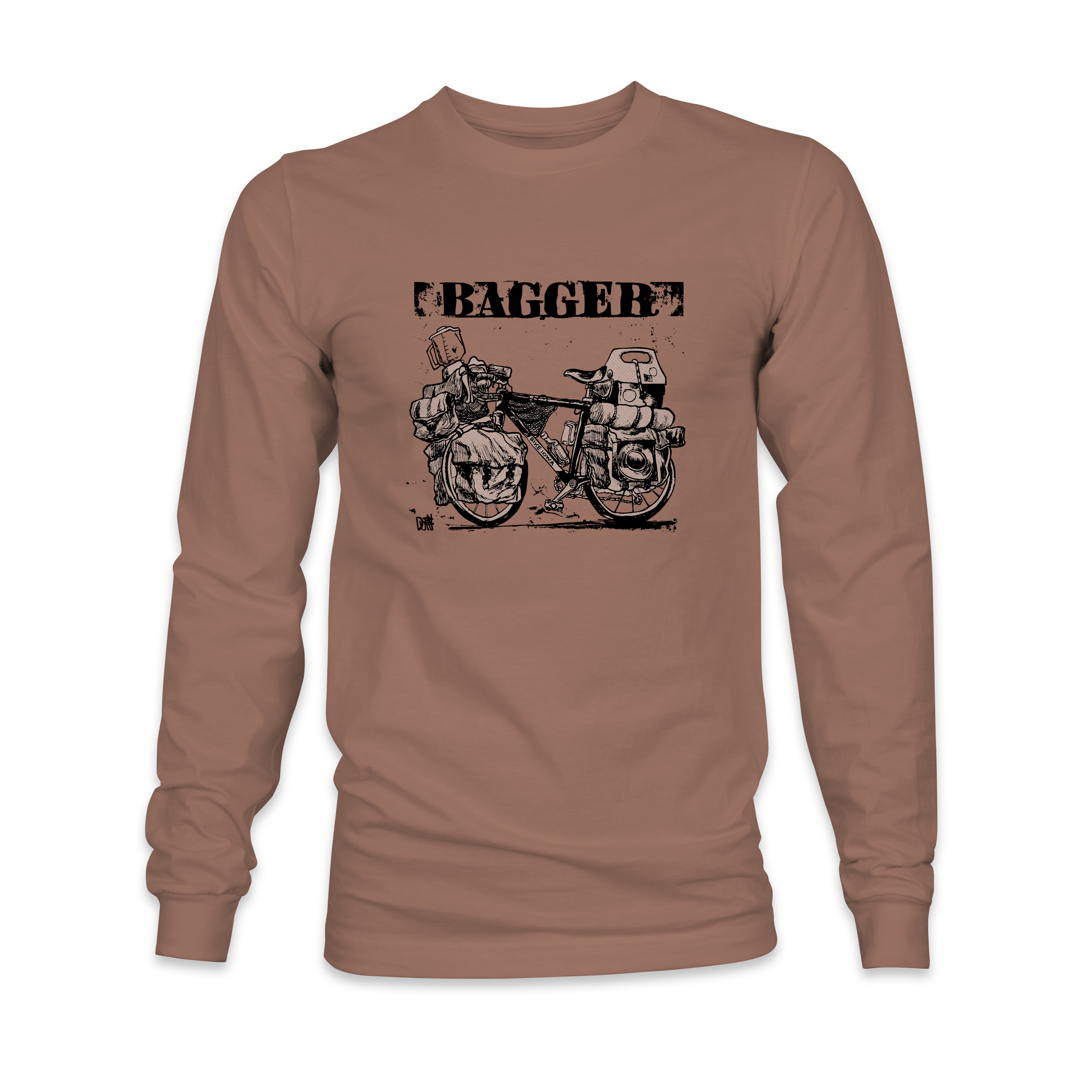 BIKEIOWA "BAGGER" UNISEX LONGSLEEVE T-SHIRT