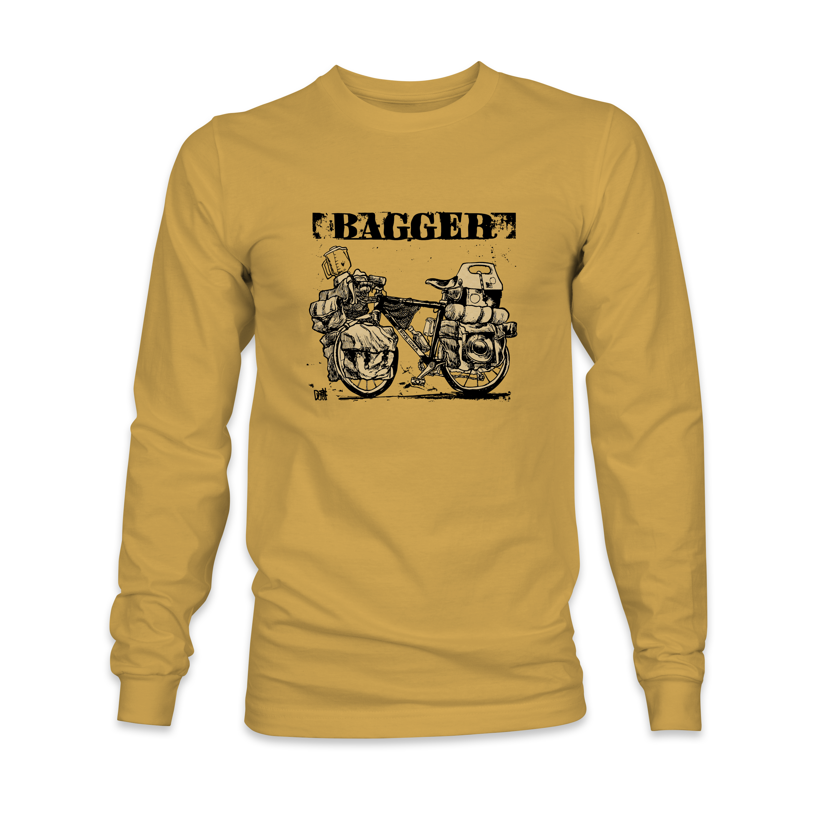 BIKEIOWA "BAGGER" UNISEX LONGSLEEVE T-SHIRT
